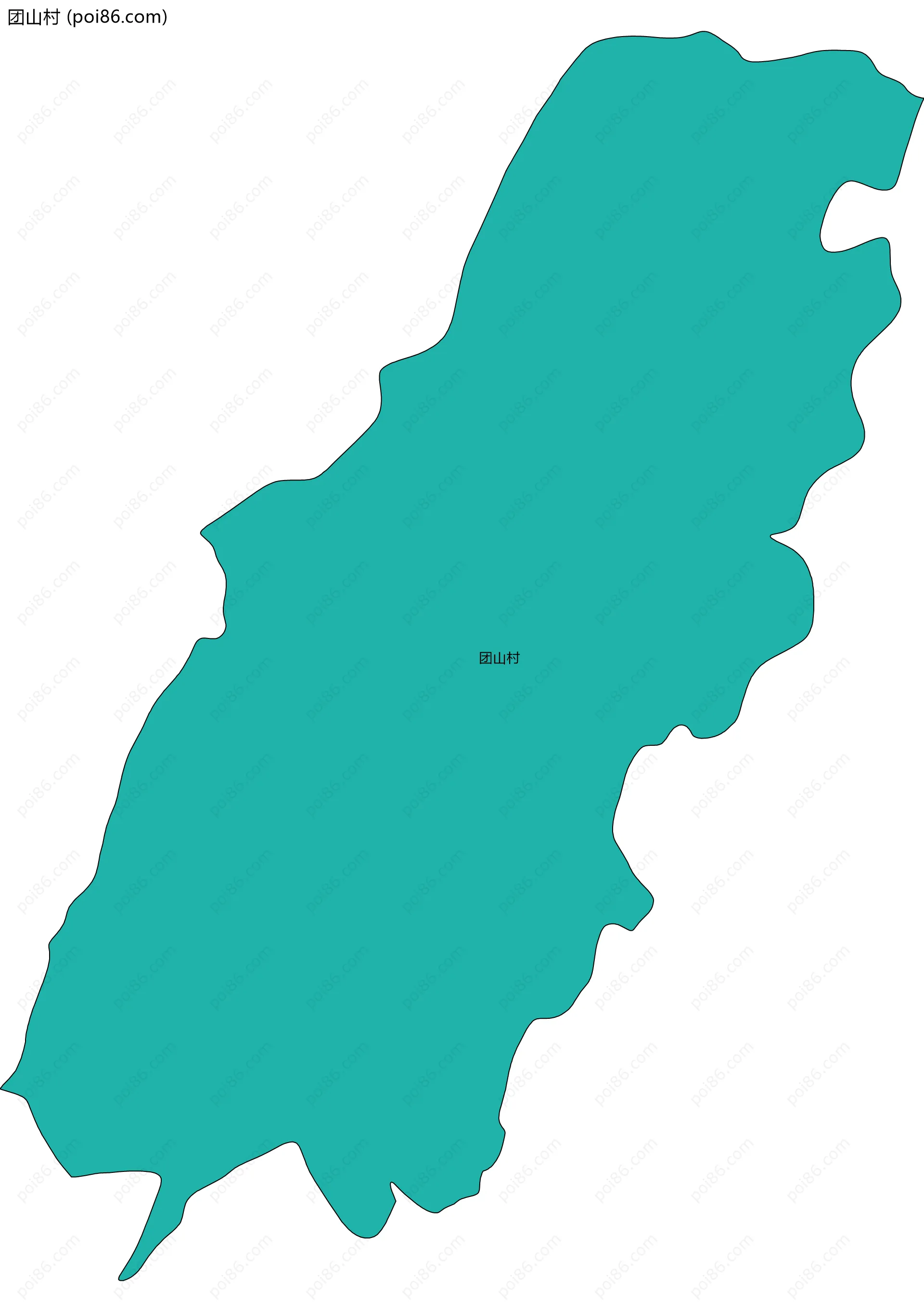 团山村边界地图