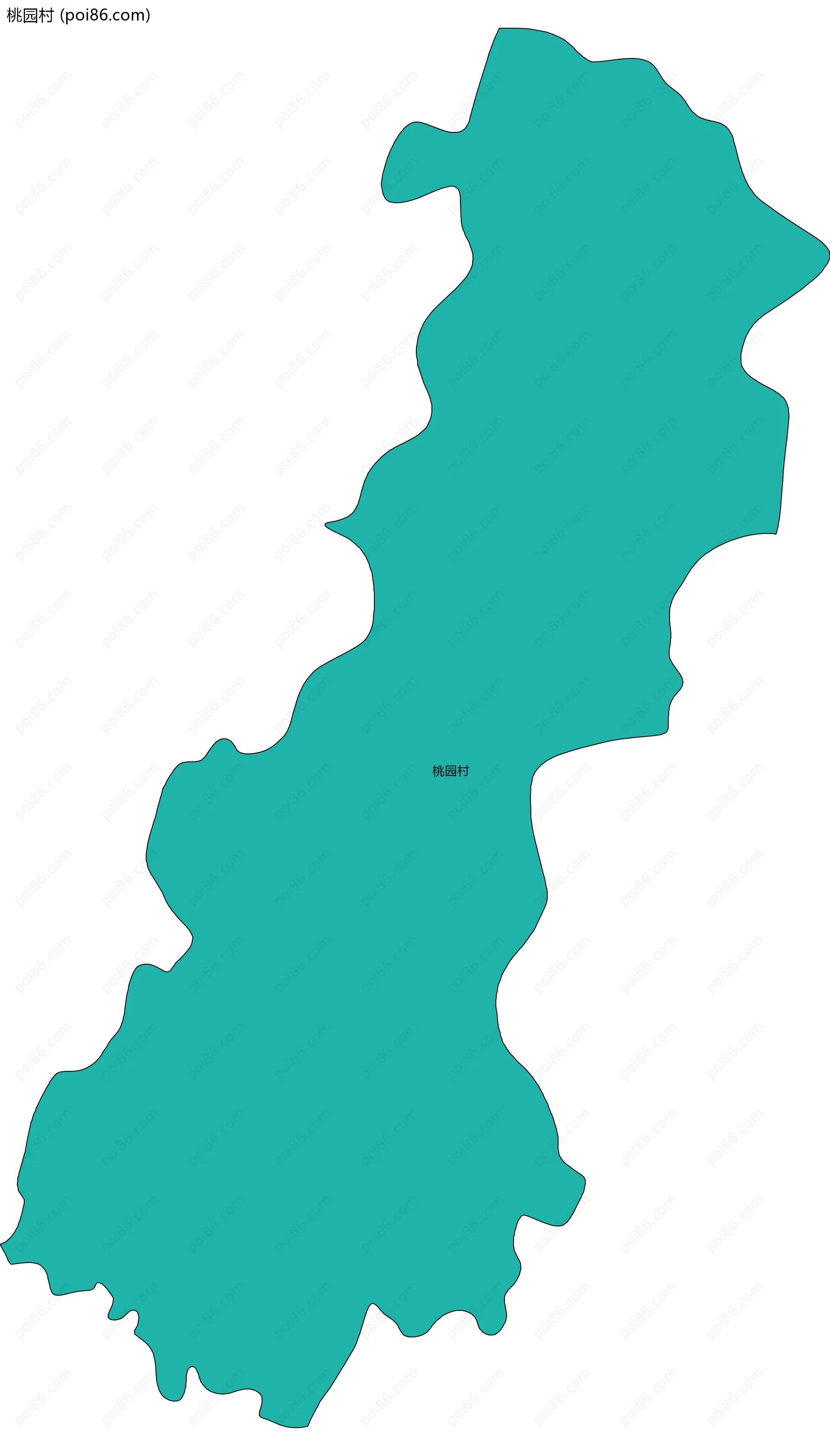 桃园村边界地图