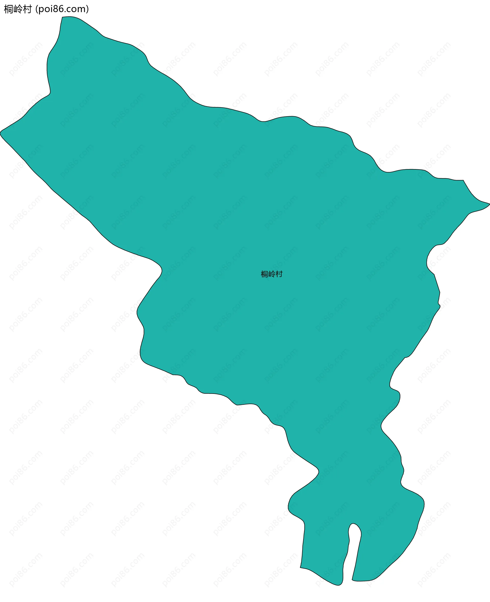 桐岭村边界地图