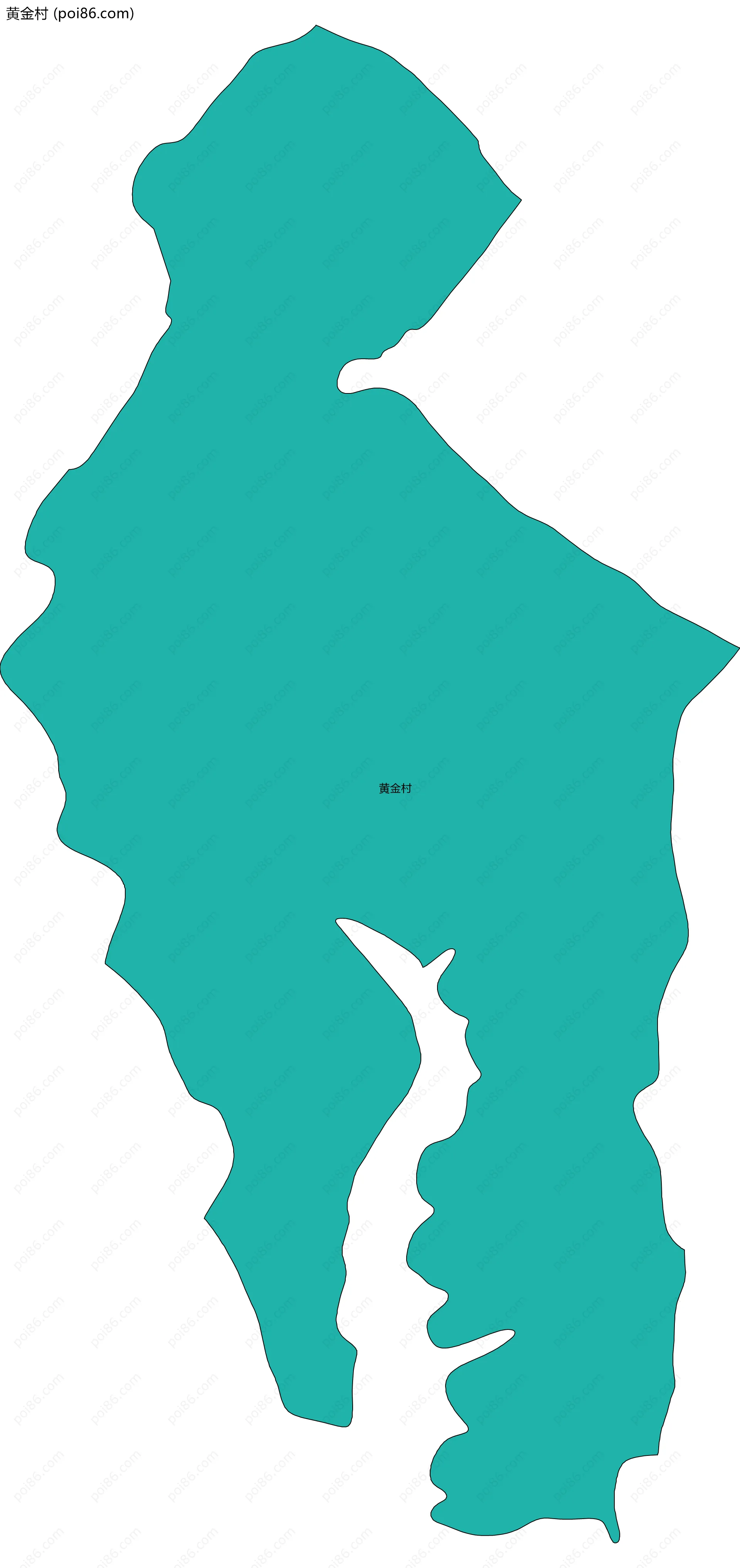 黄金村边界地图