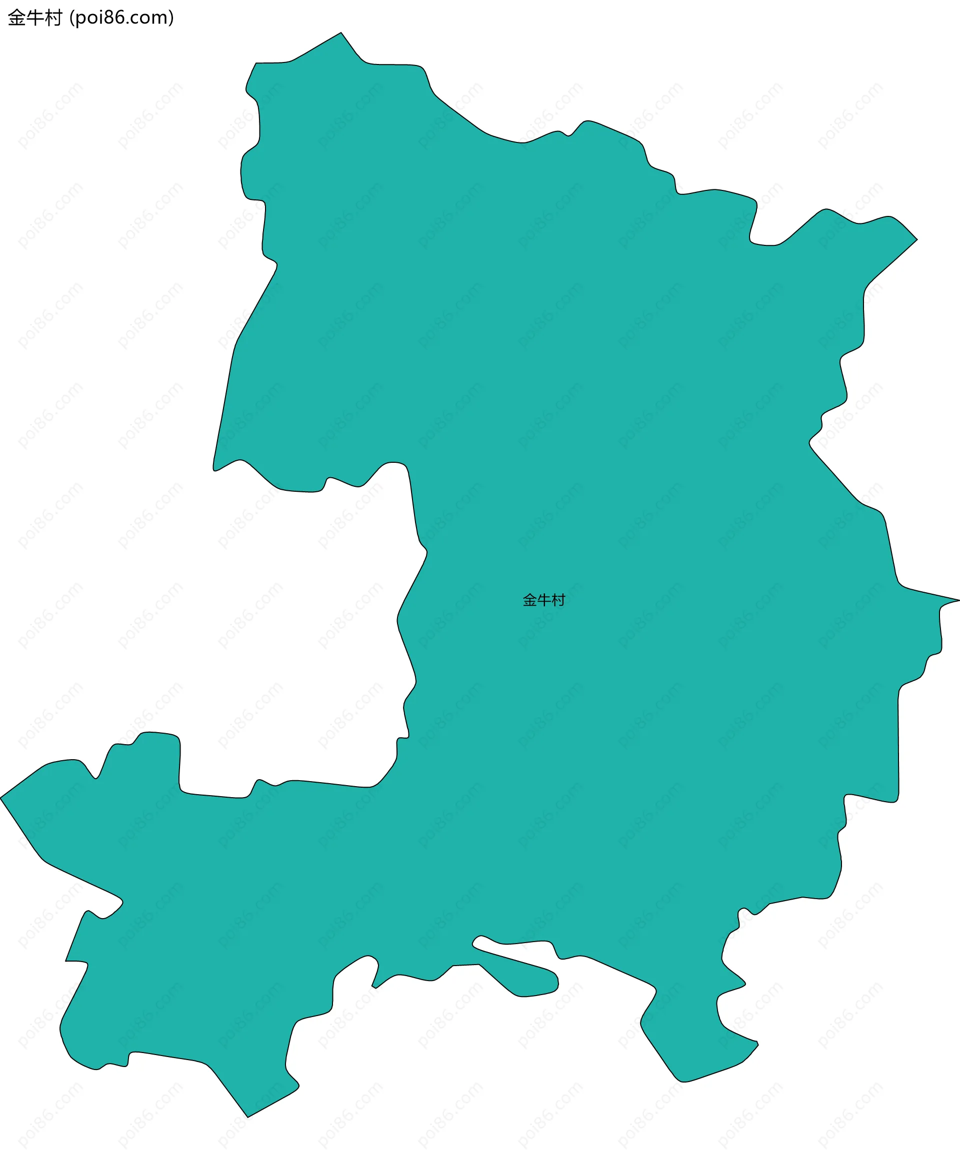 金牛村边界地图