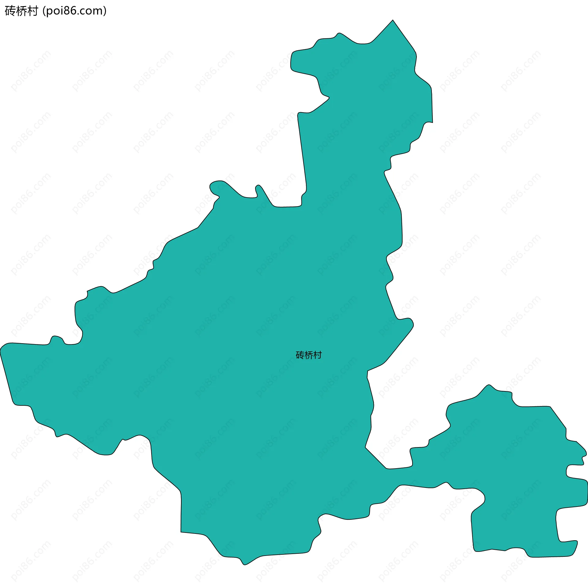 砖桥村边界地图