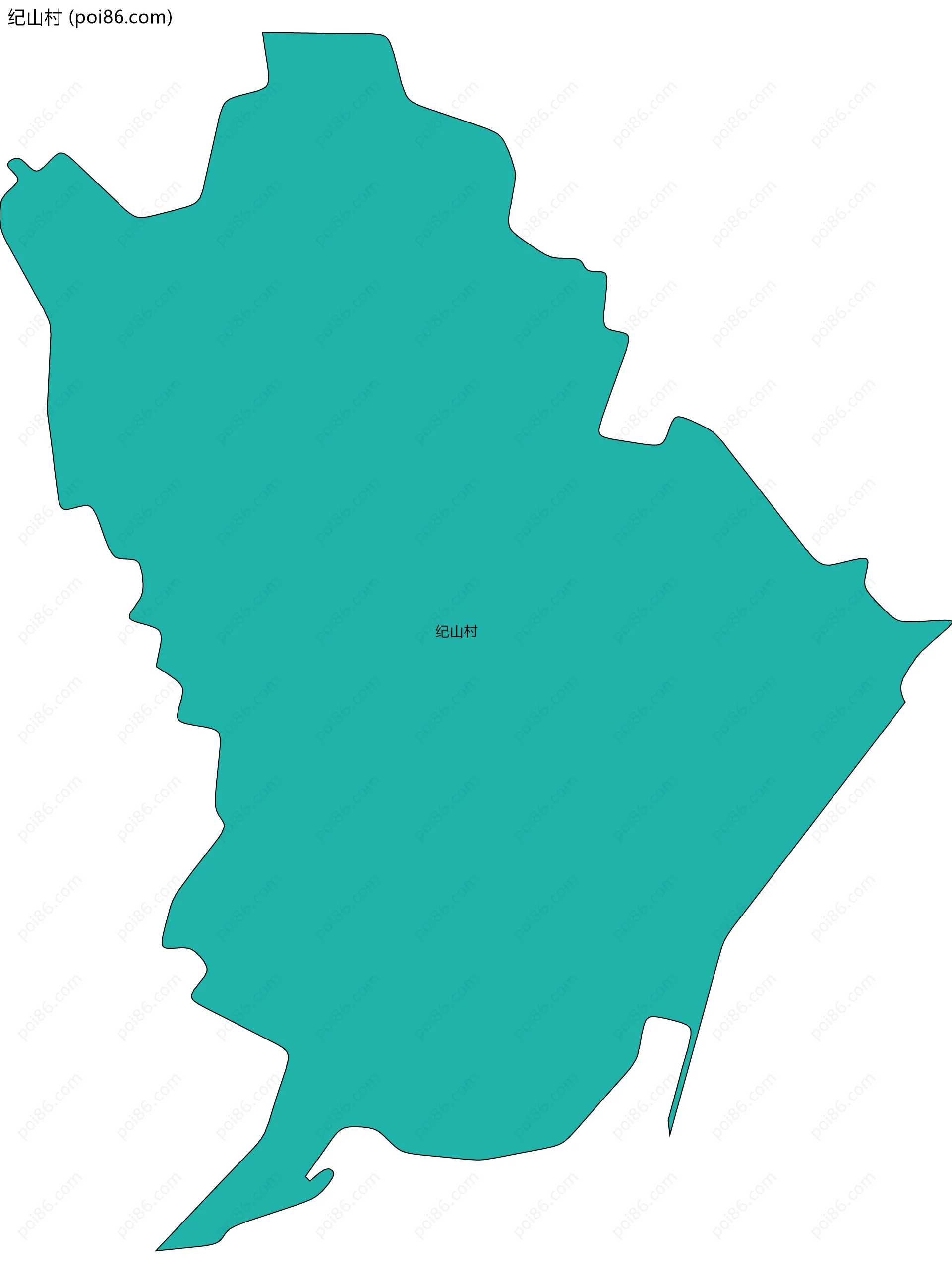 纪山村边界地图