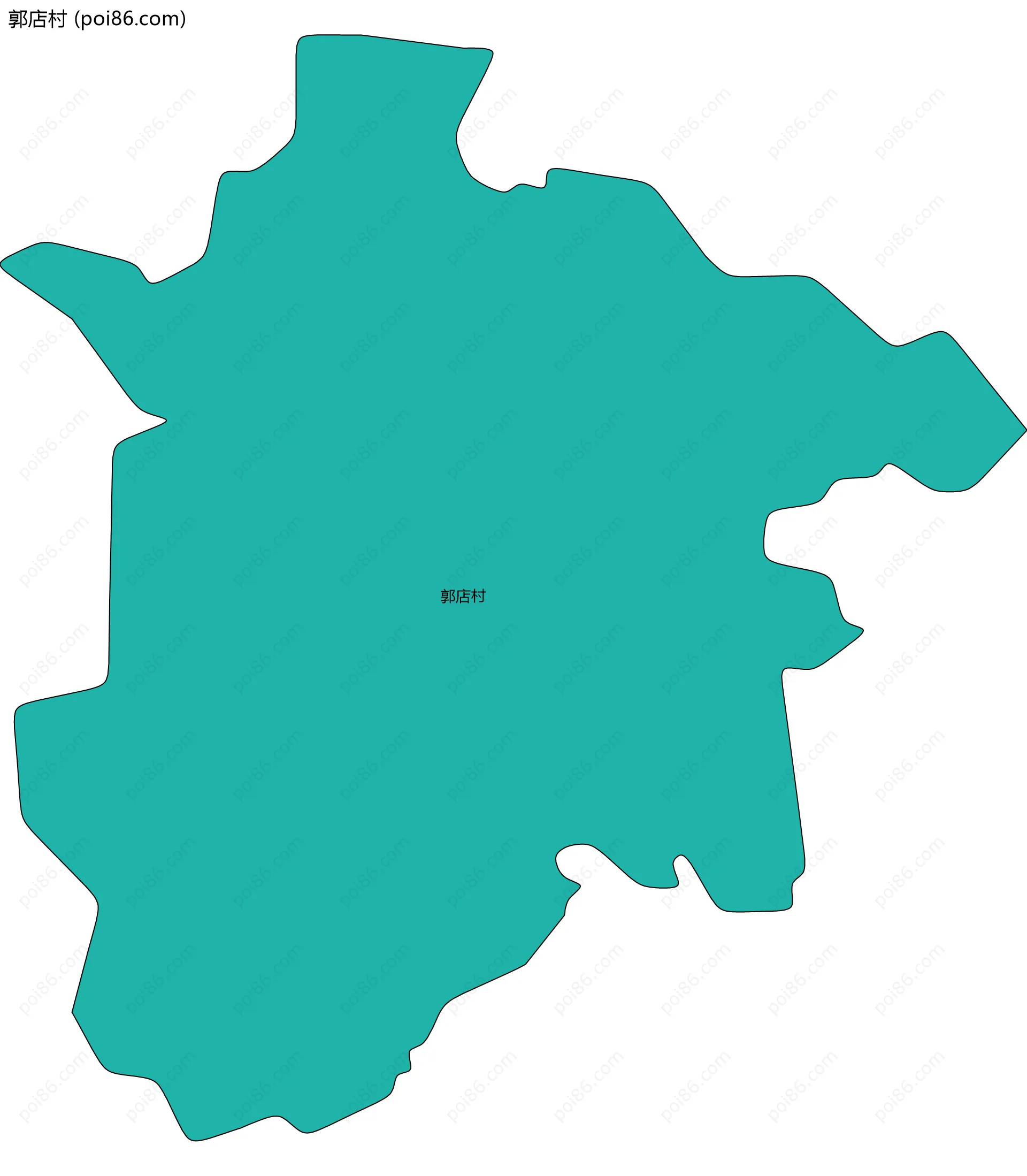 郭店村边界地图