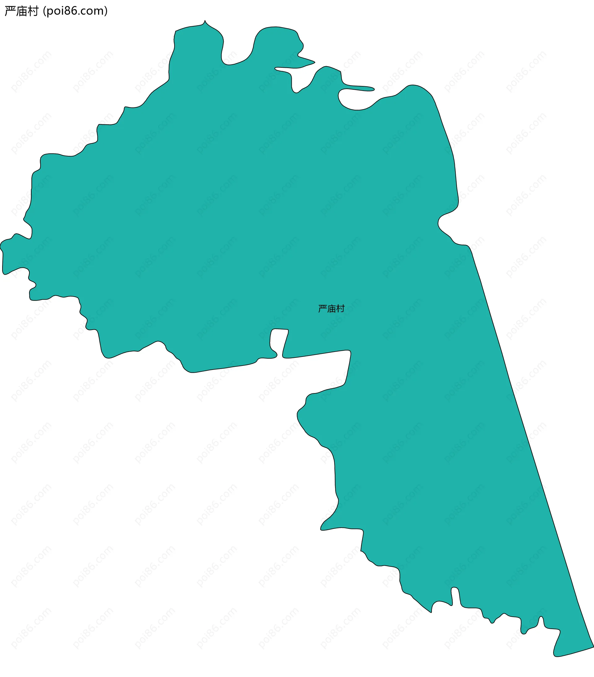 严庙村边界地图