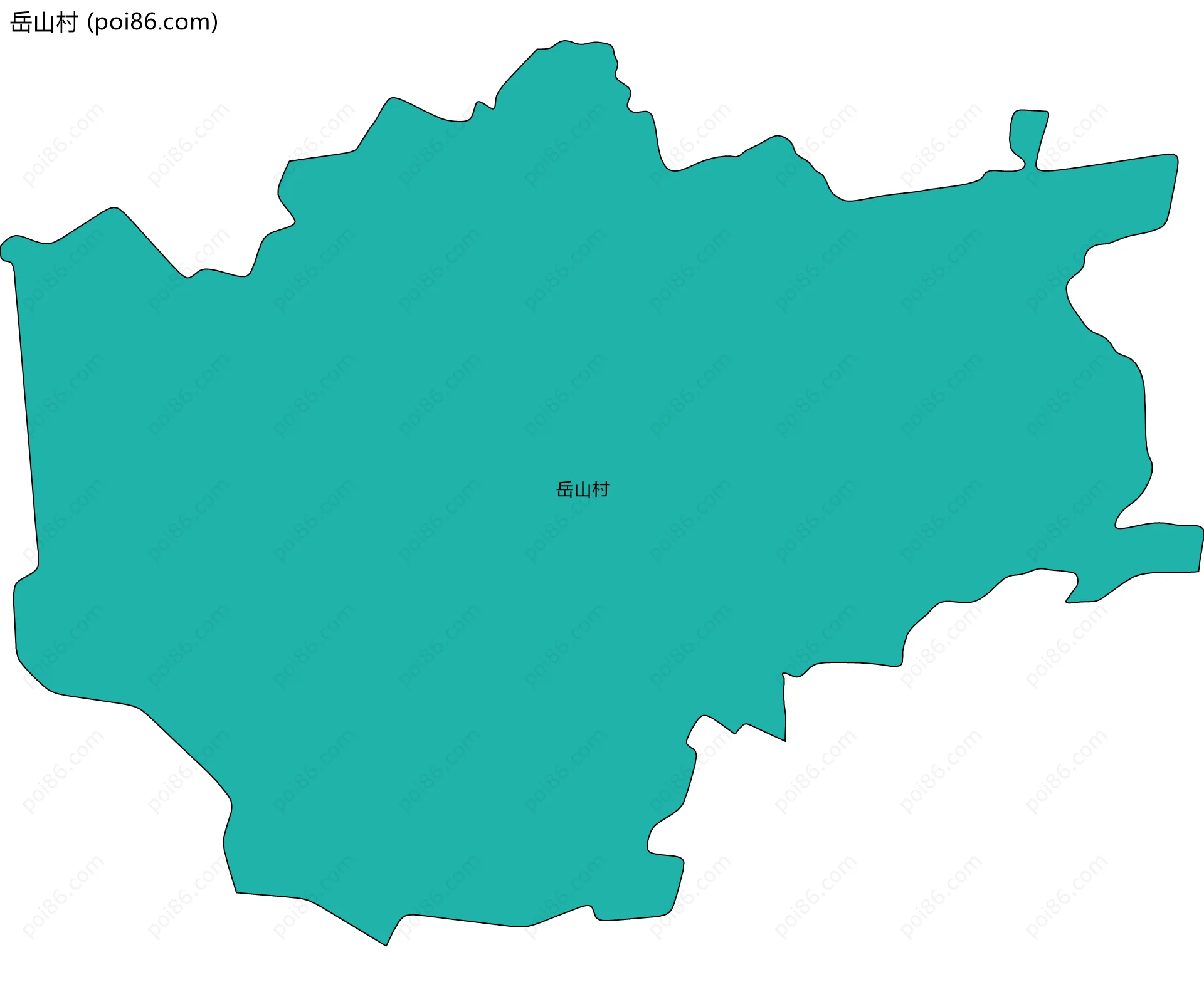 岳山村边界地图