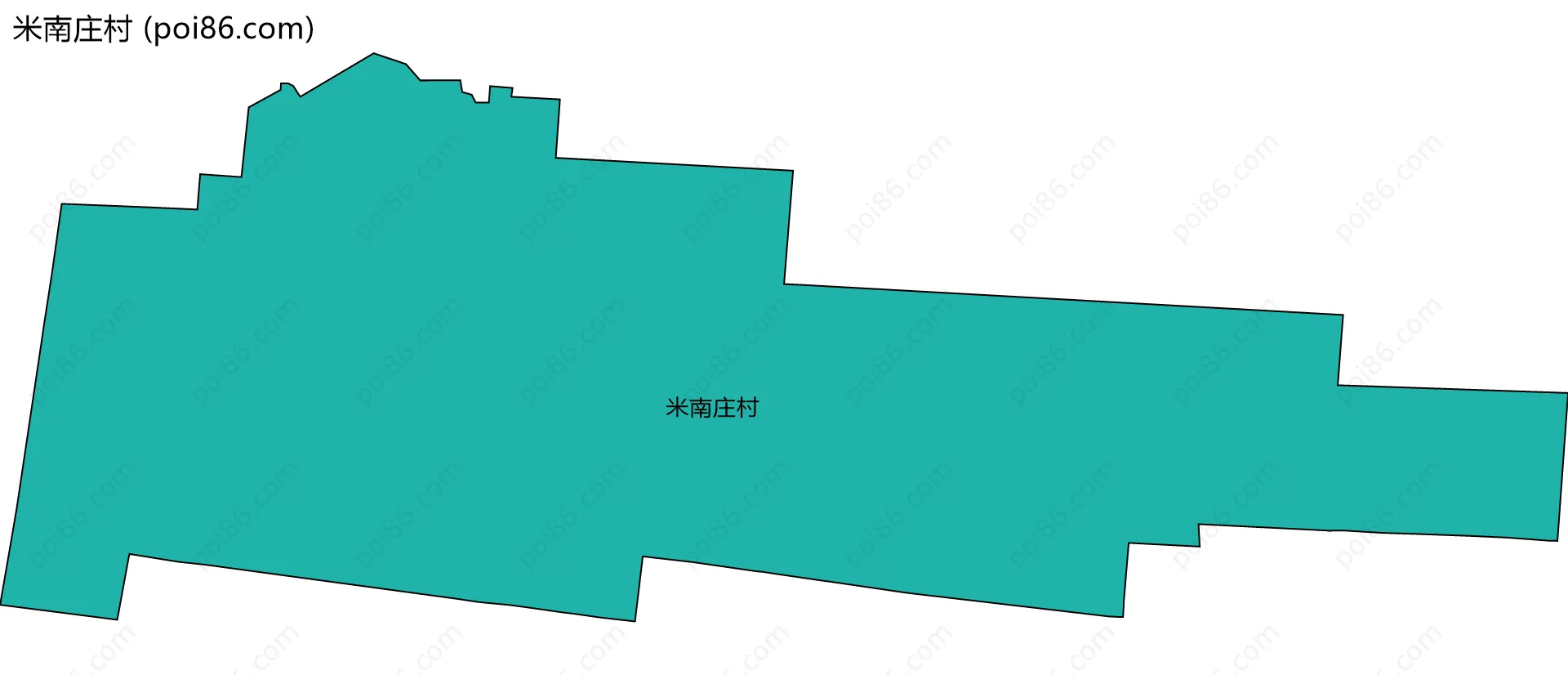 米南庄村边界地图