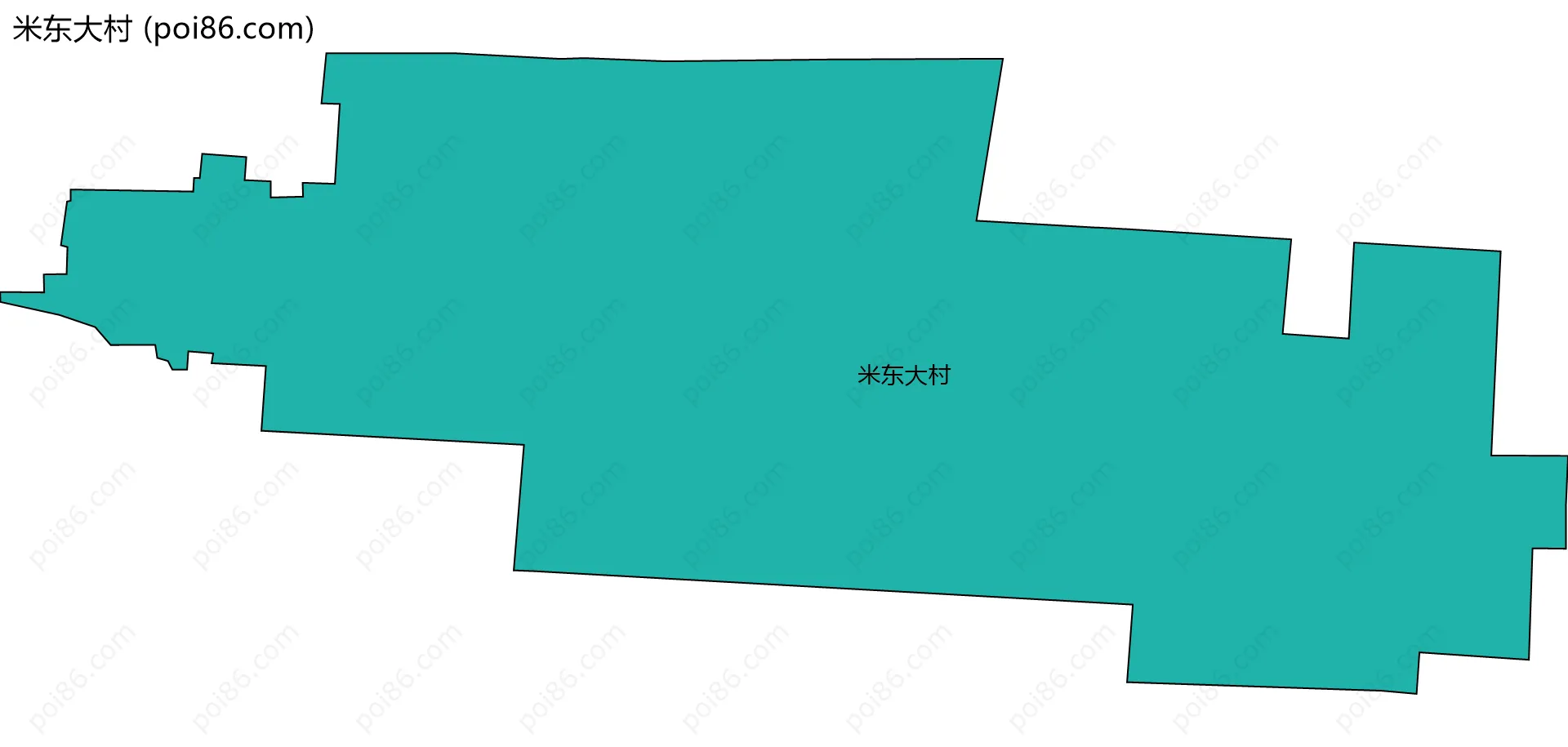 米东大村边界地图