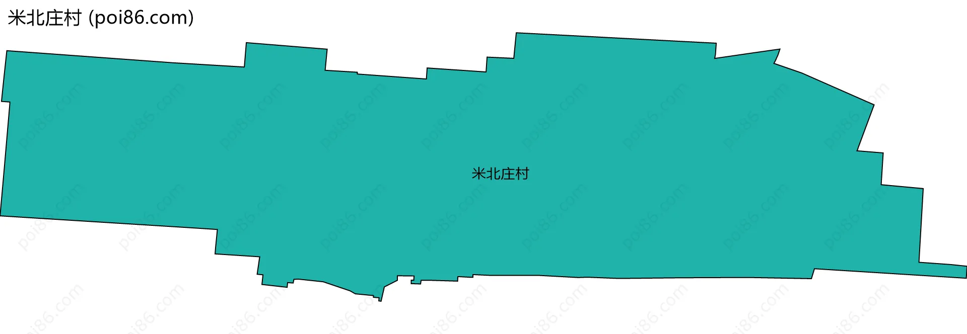 米北庄村边界地图