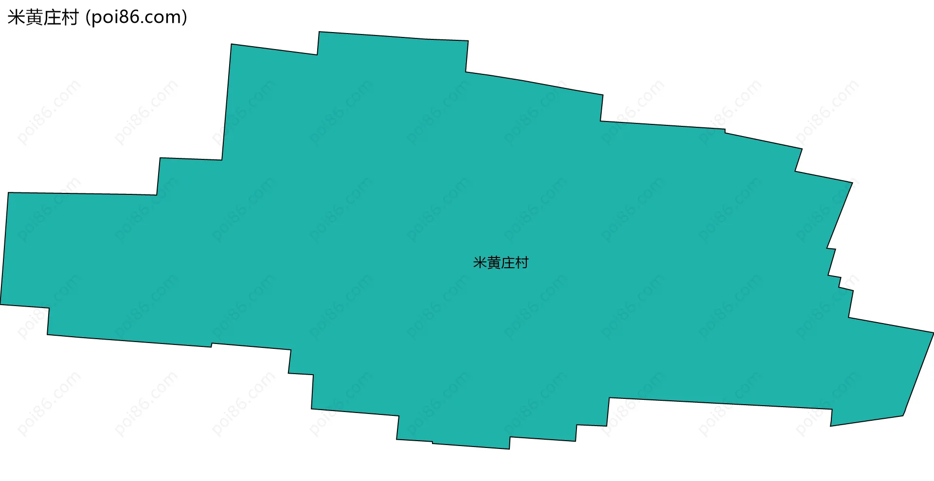 米黄庄村边界地图