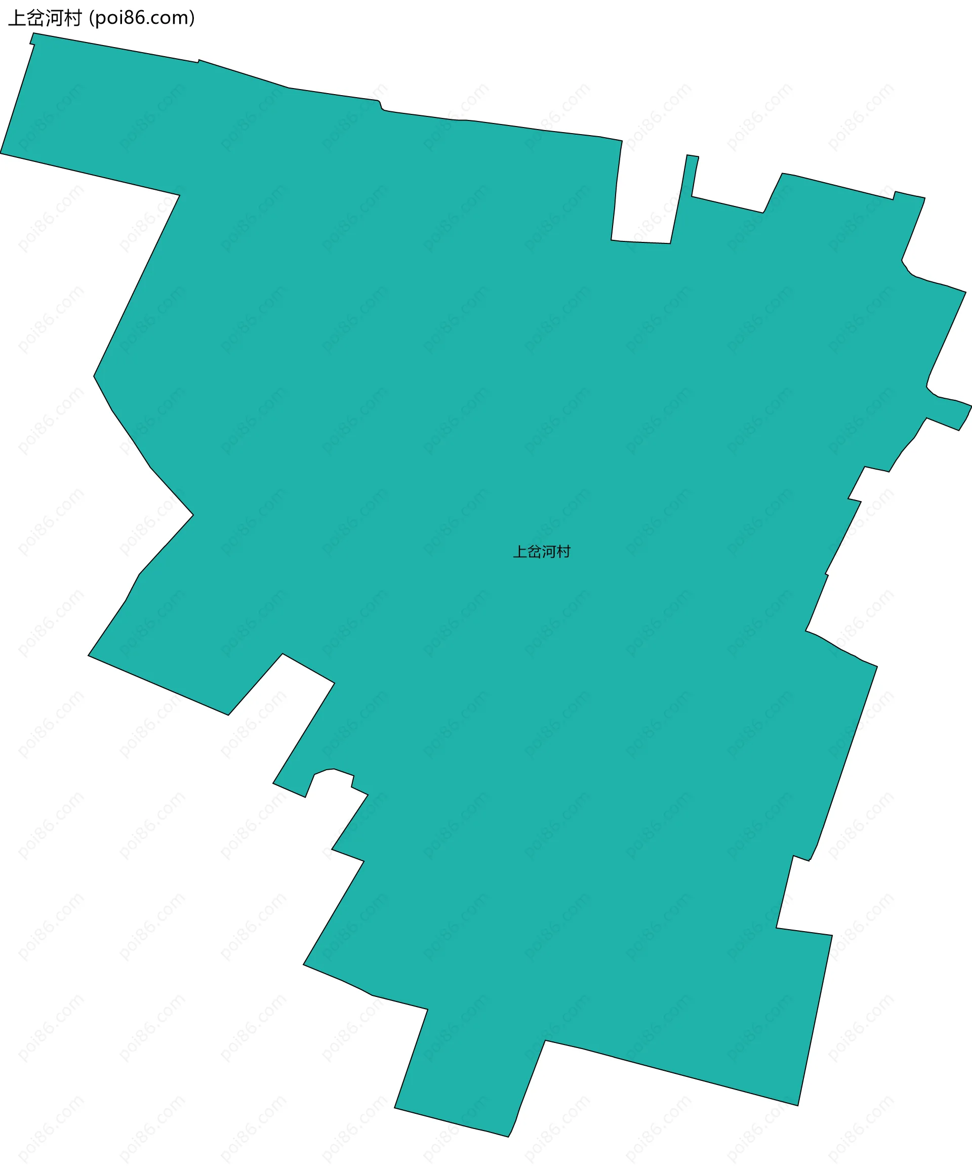上岔河村边界地图