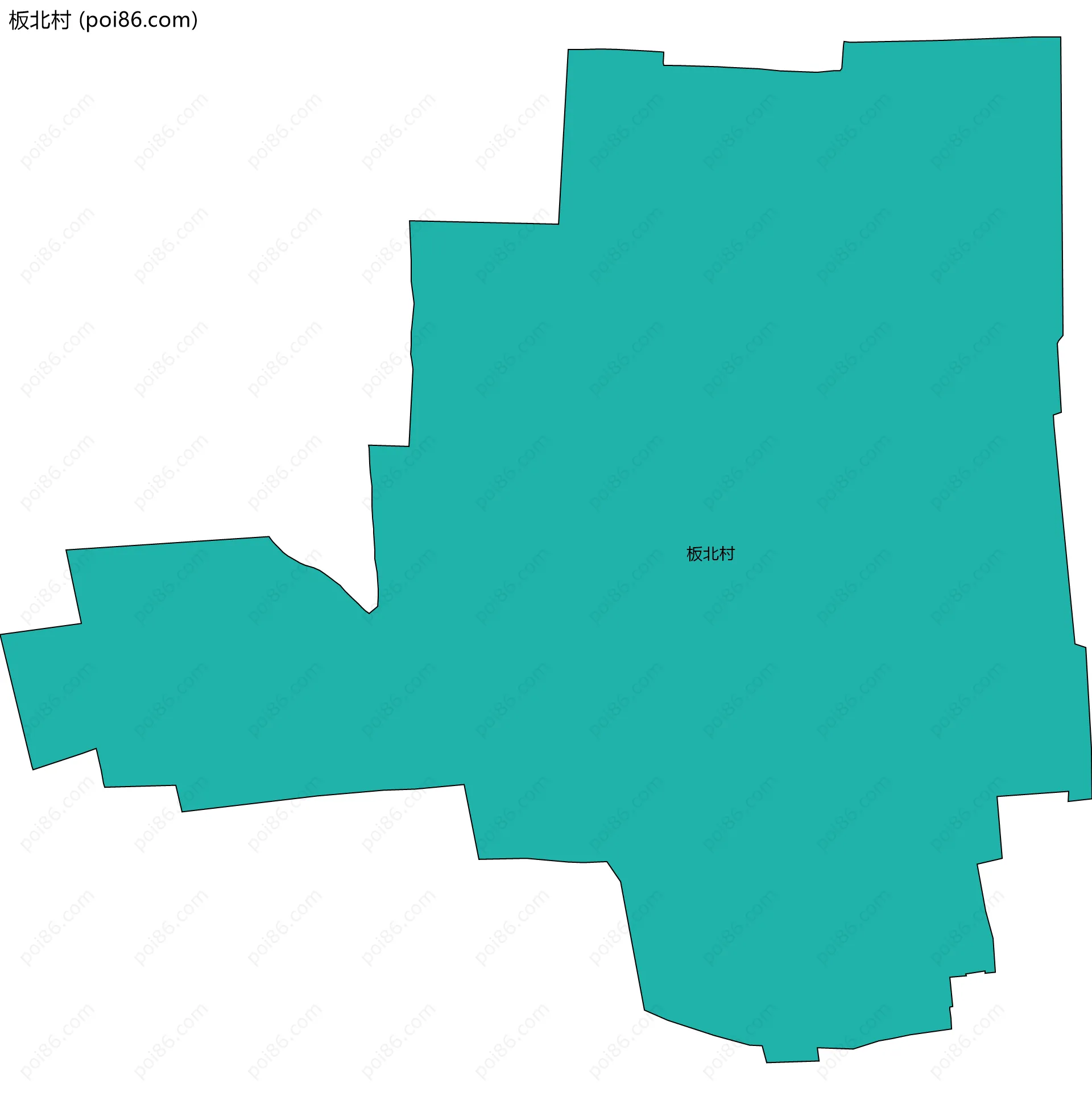 板北村边界地图