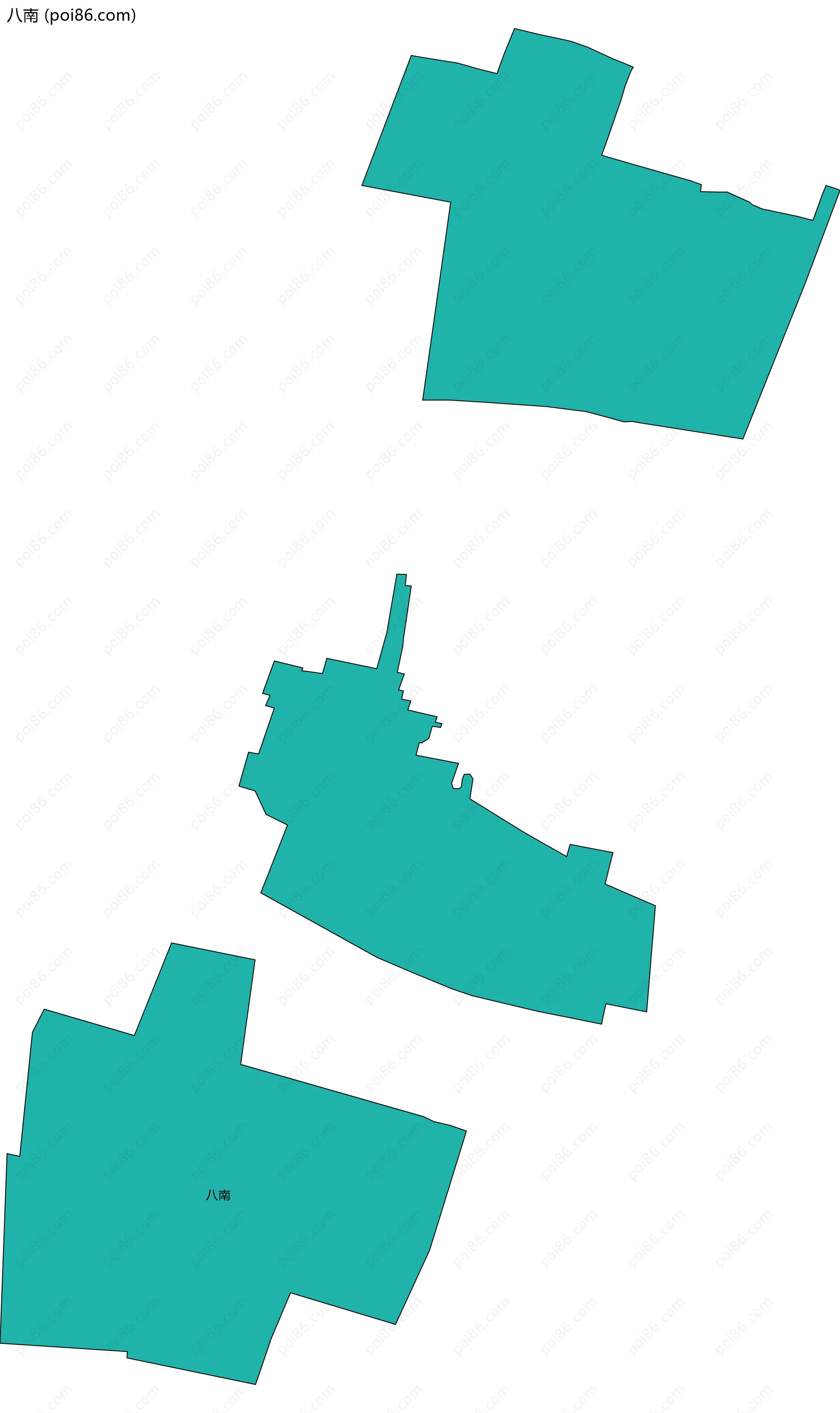 八南边界地图