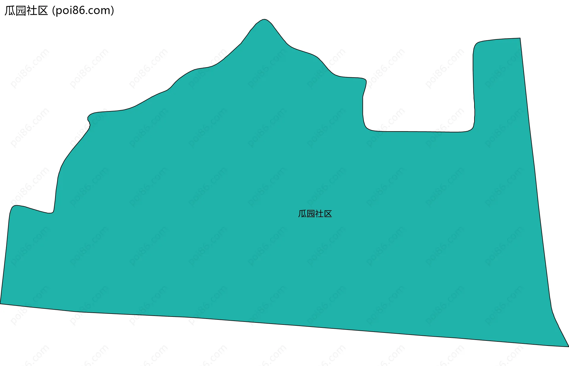 瓜园社区边界地图