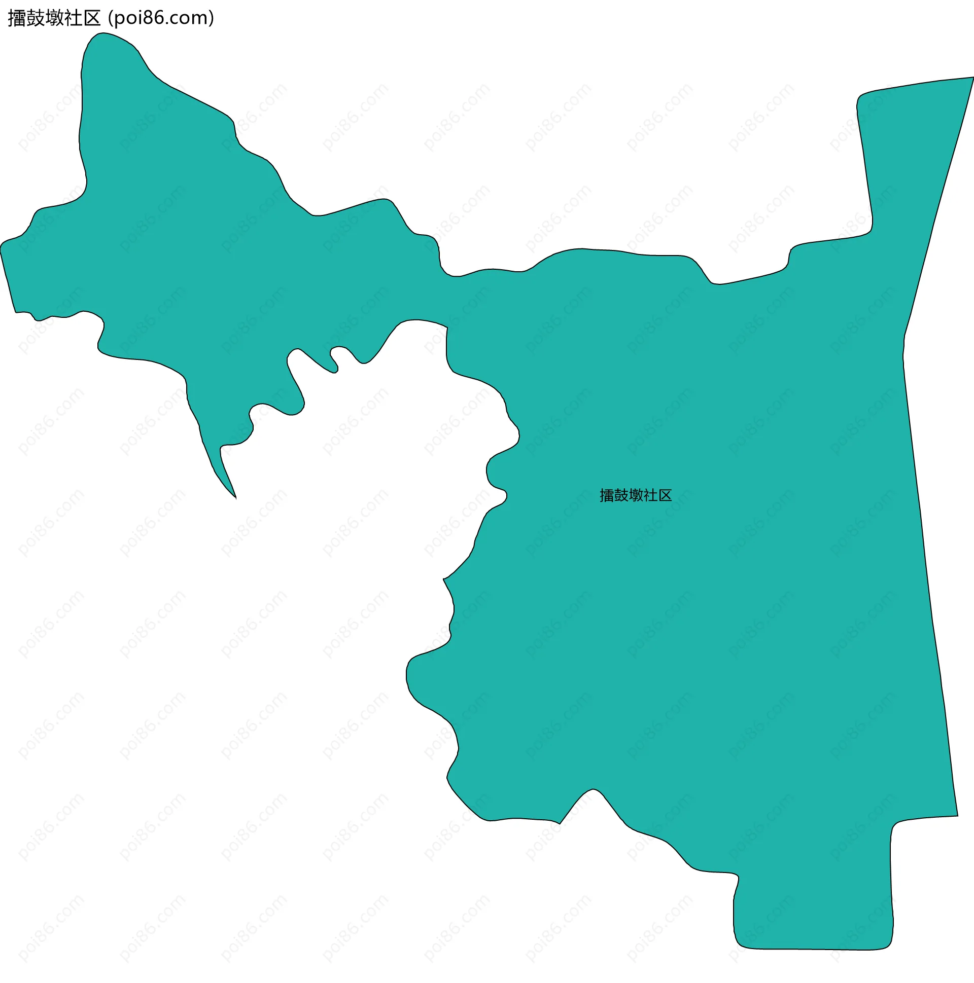 擂鼓墩社区边界地图