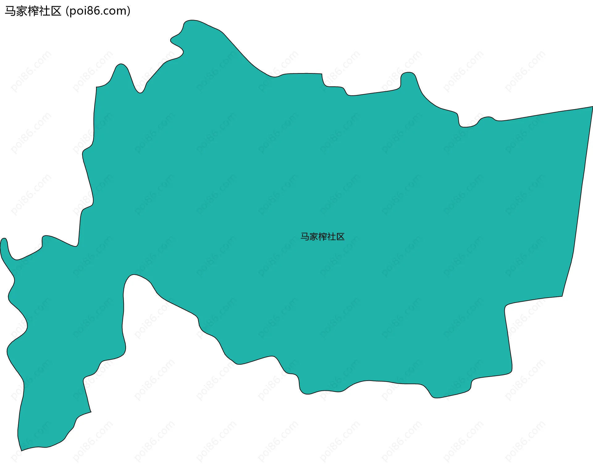 马家榨社区边界地图
