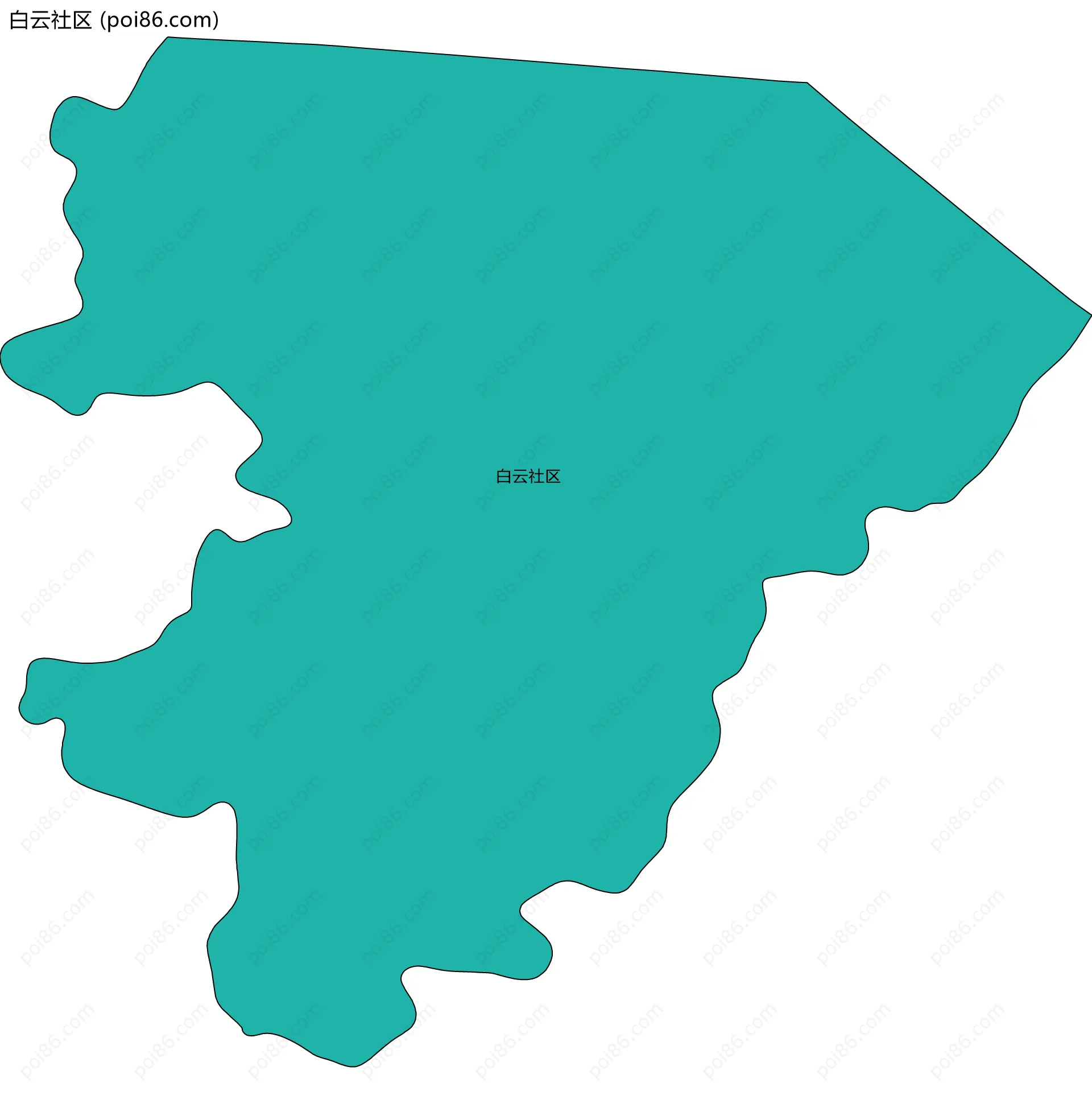 白云社区边界地图