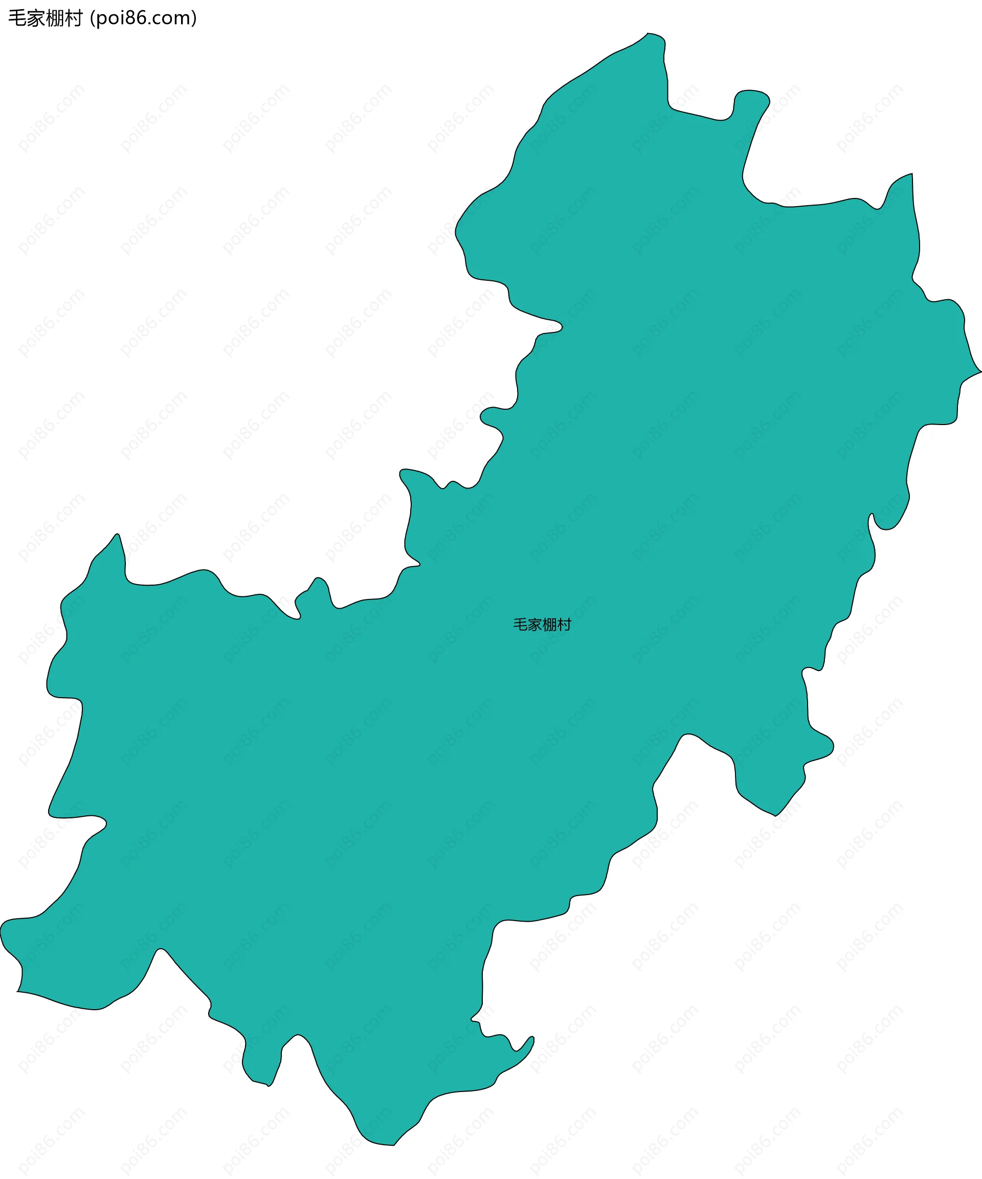 毛家棚村边界地图