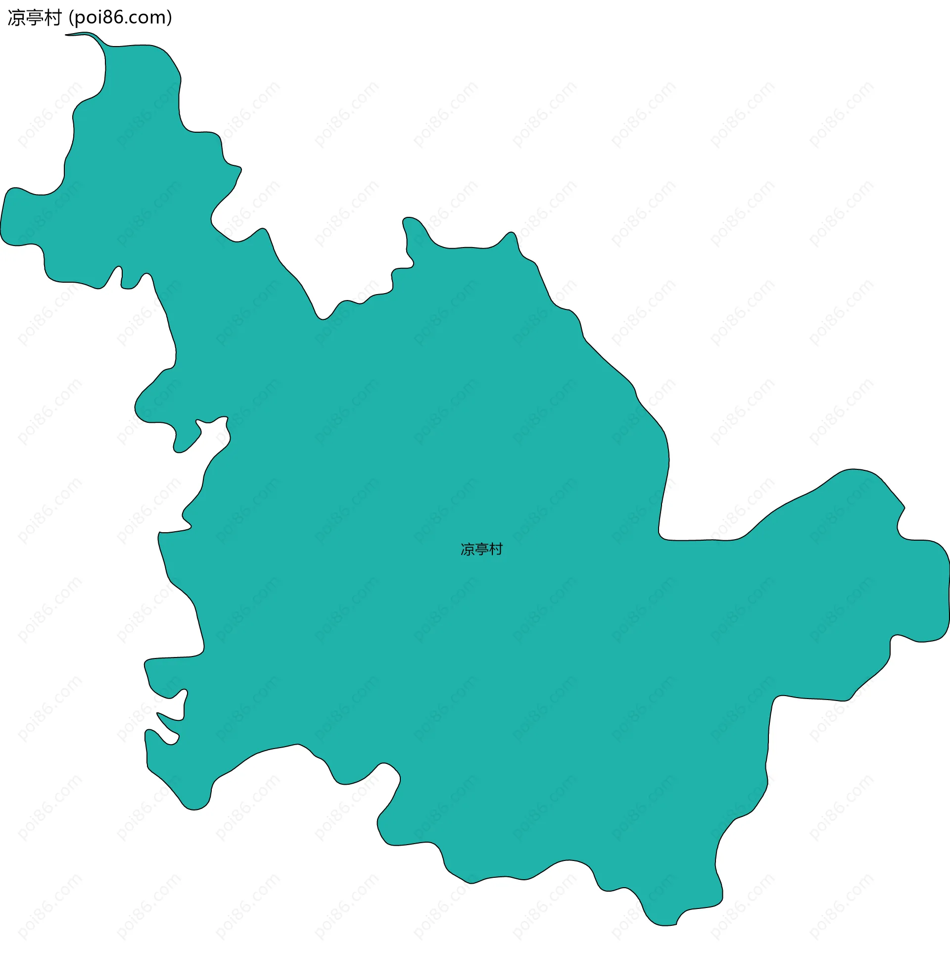 凉亭村边界地图