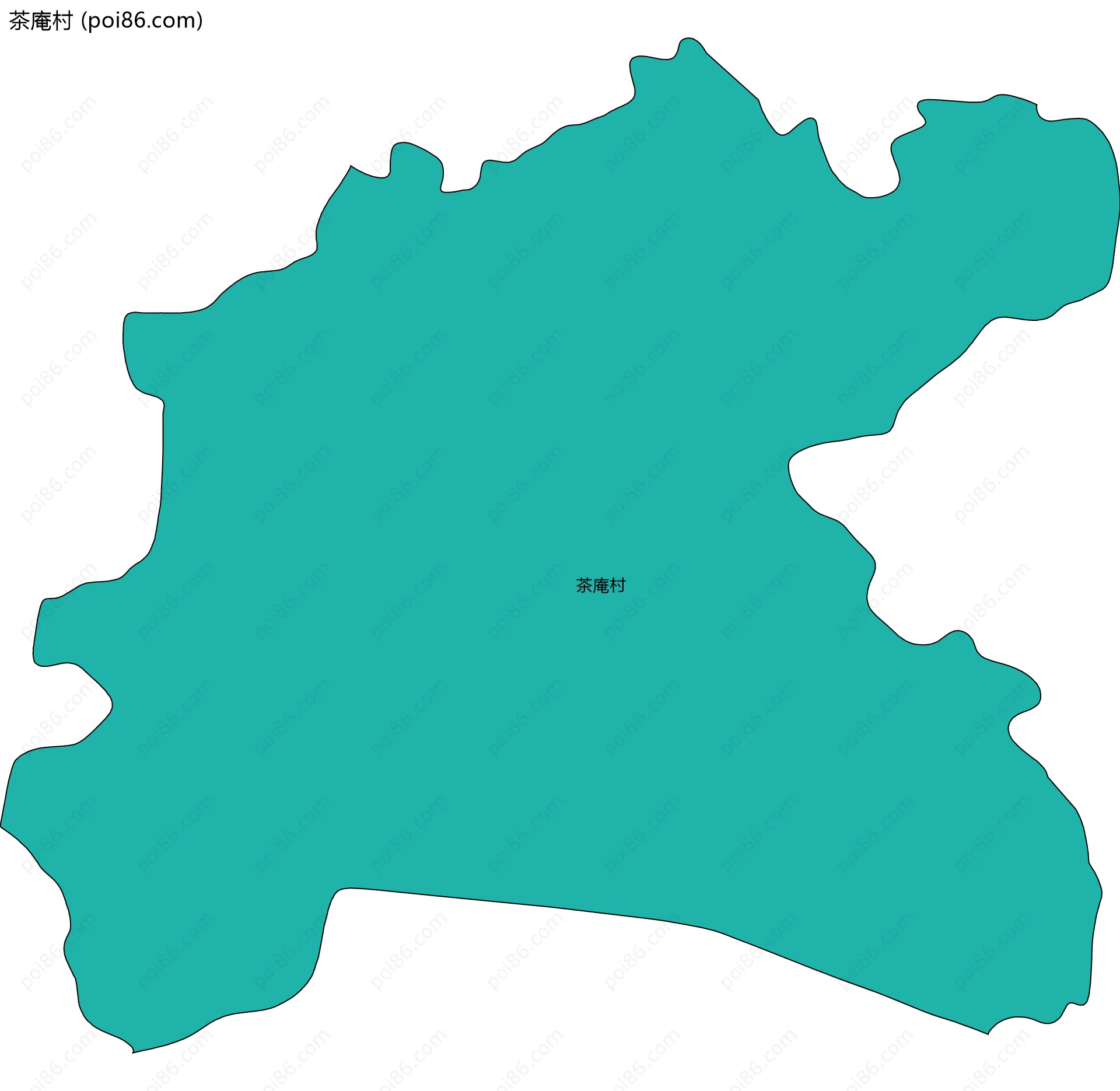 茶庵村边界地图