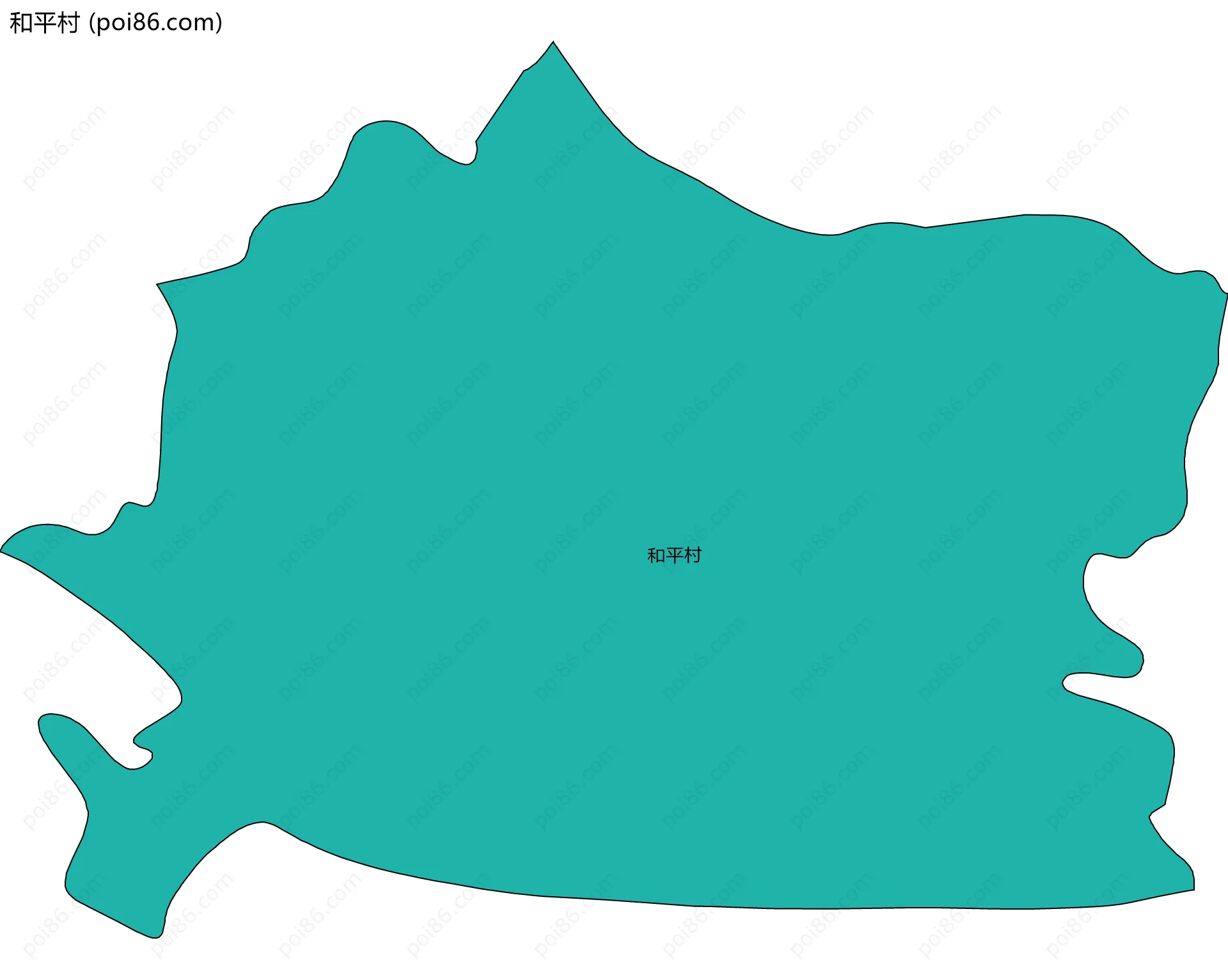 和平村边界地图