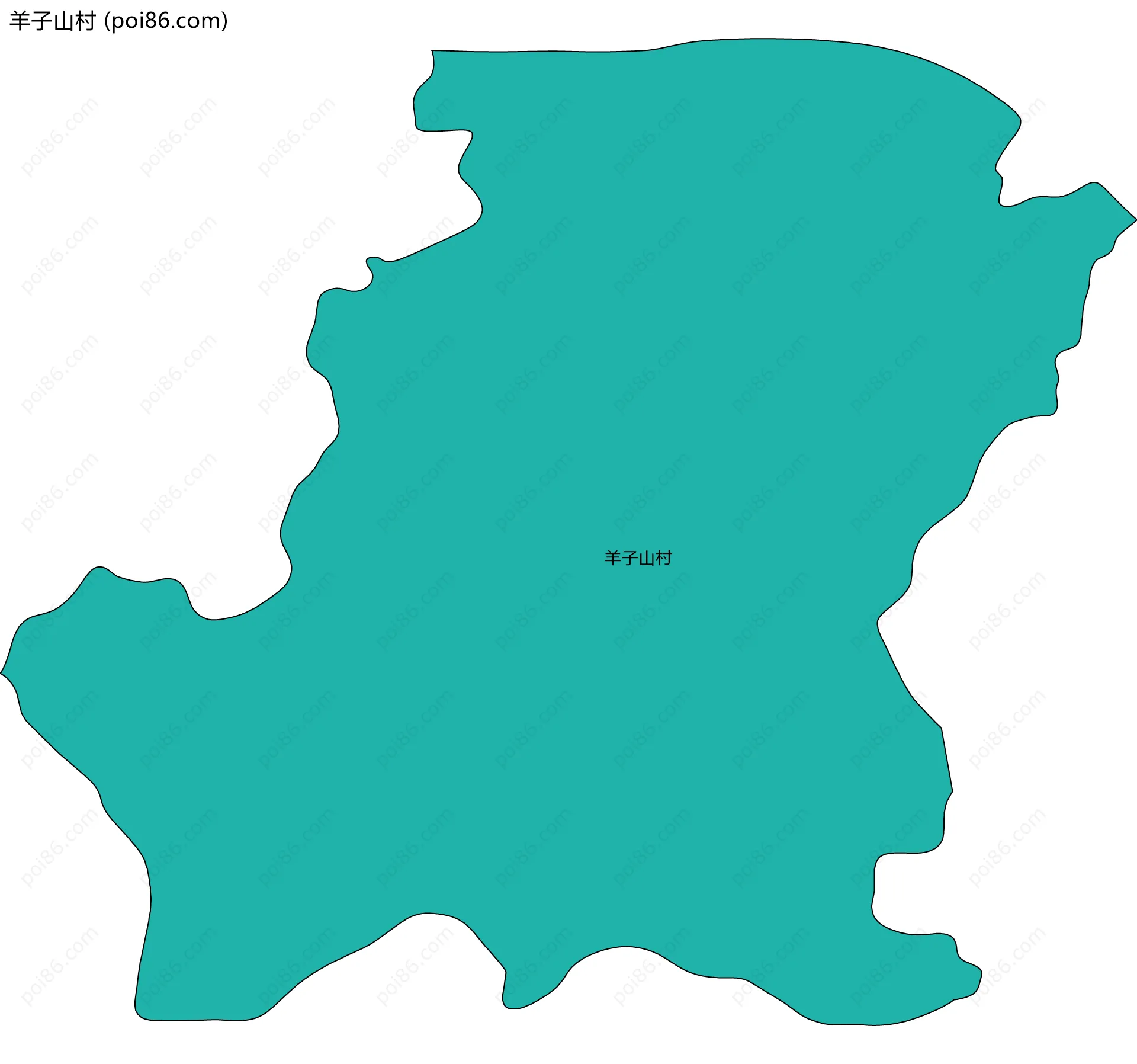 羊子山村边界地图