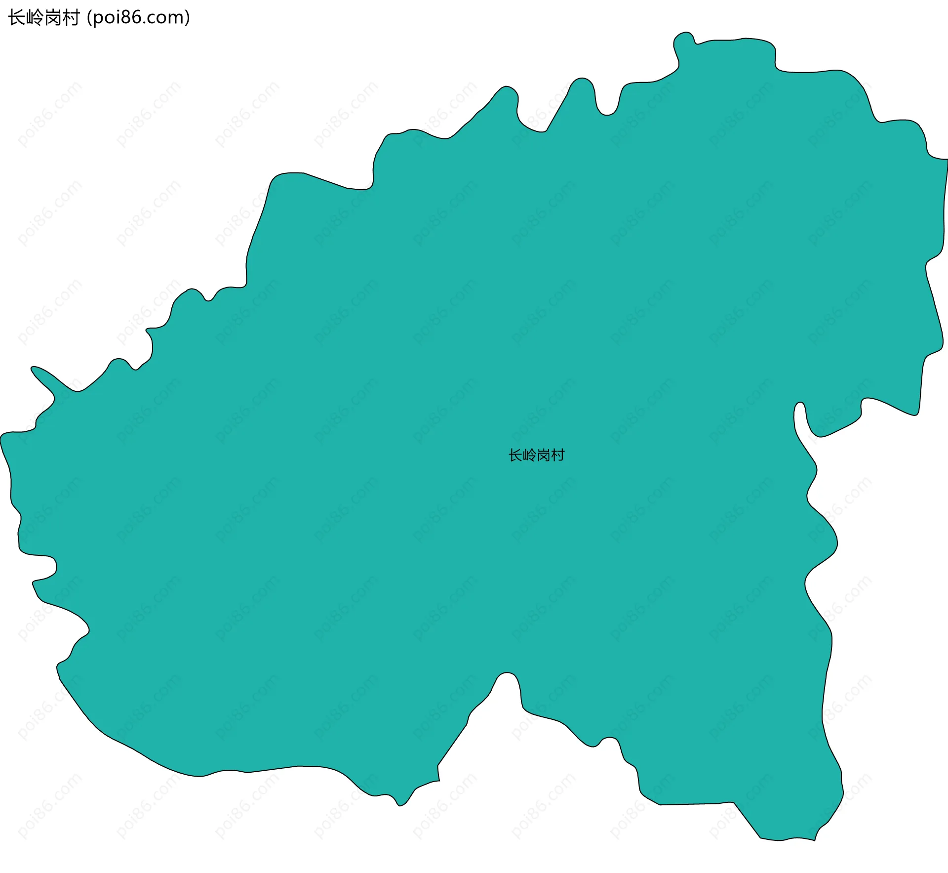 长岭岗村边界地图