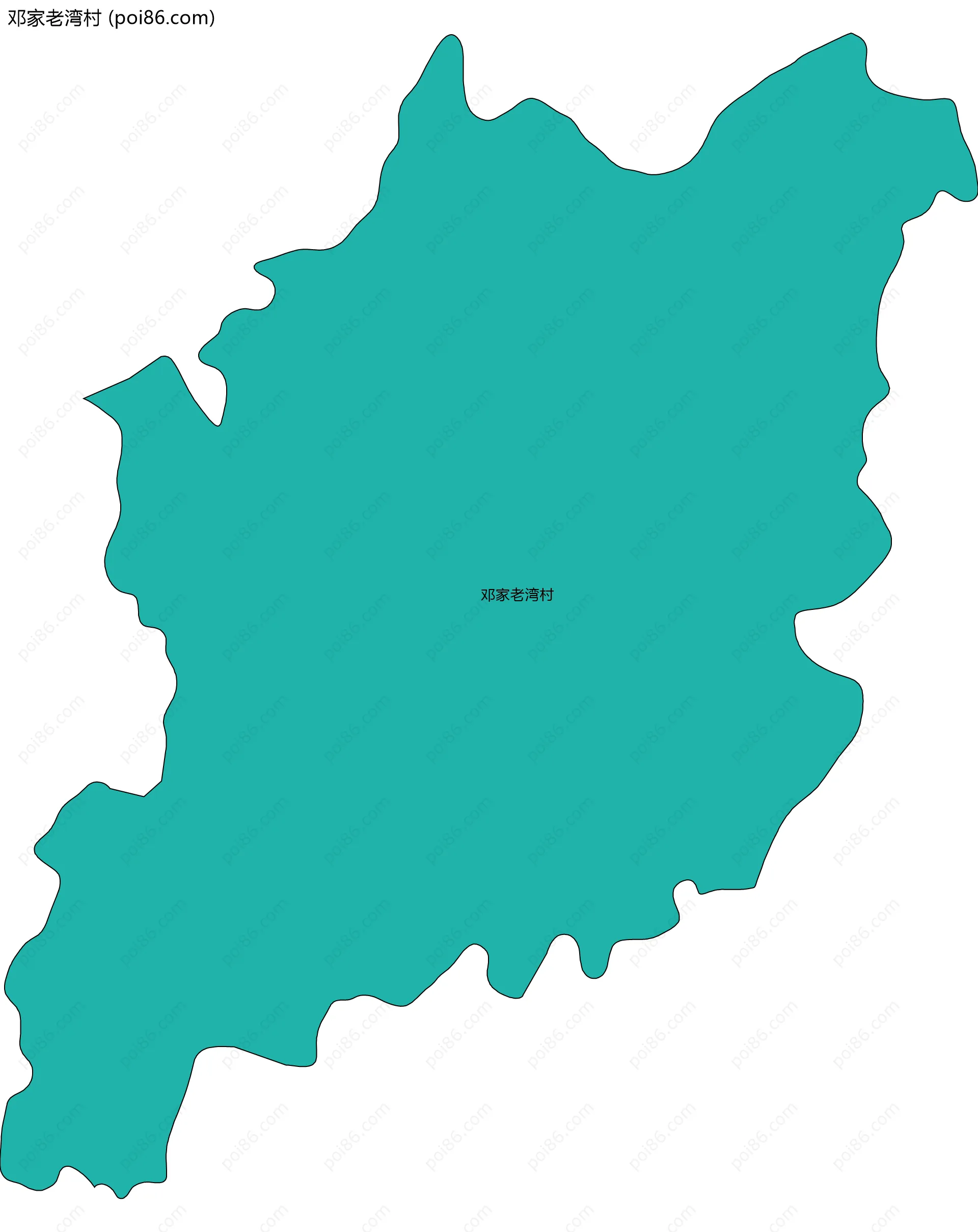 邓家老湾村边界地图