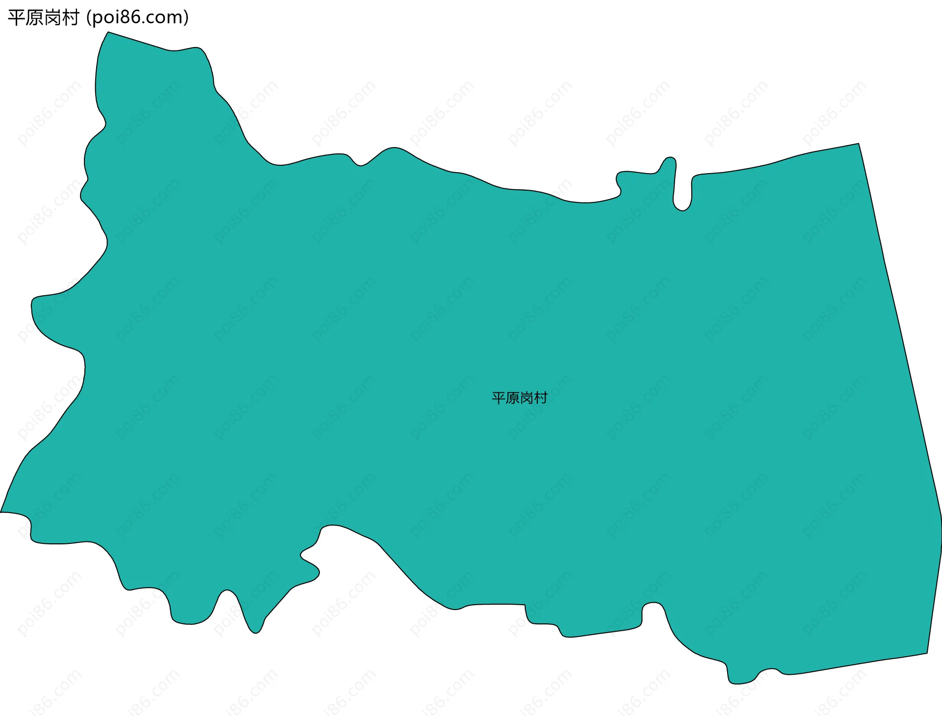 平原岗村边界地图