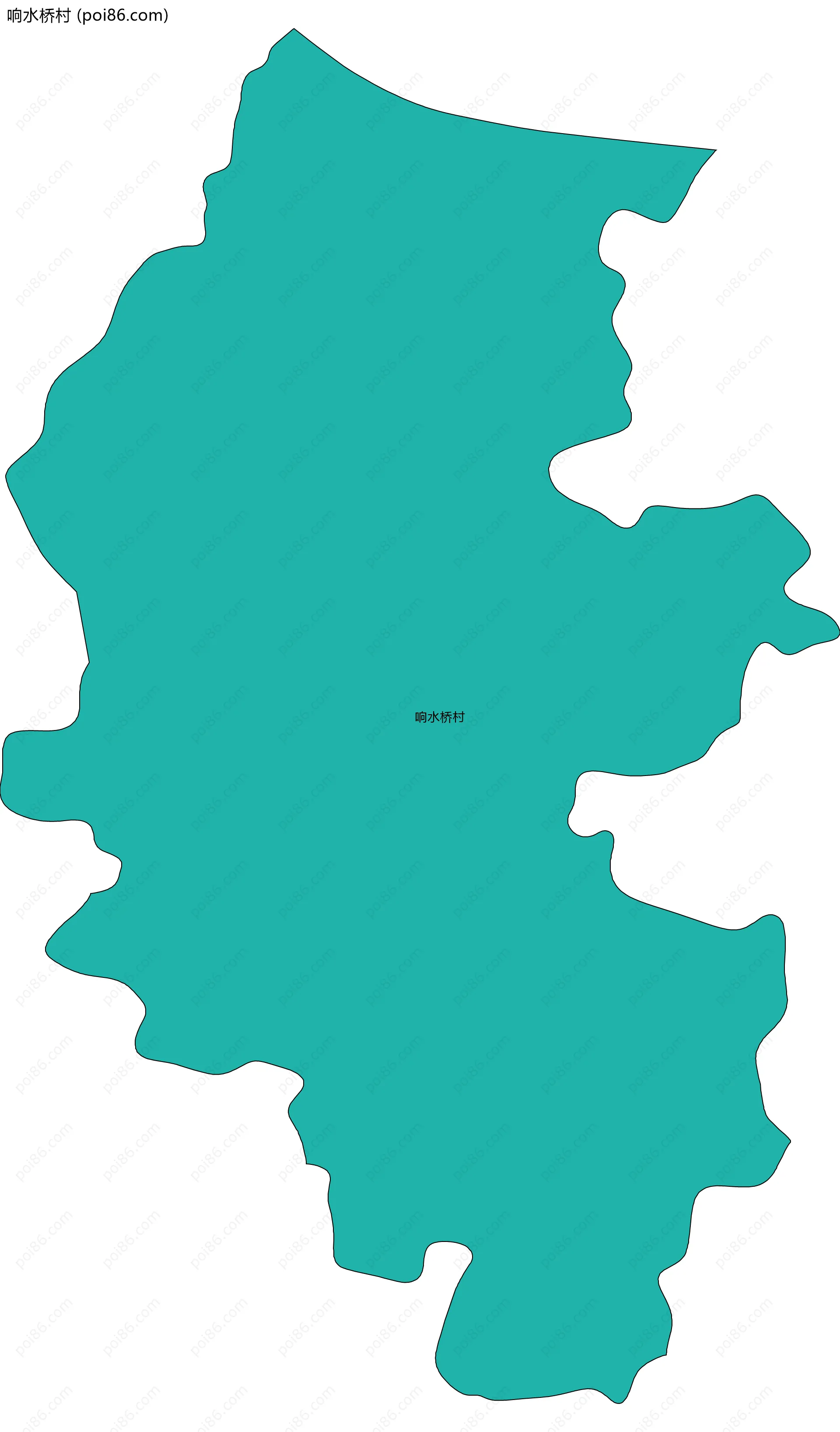 响水桥村边界地图