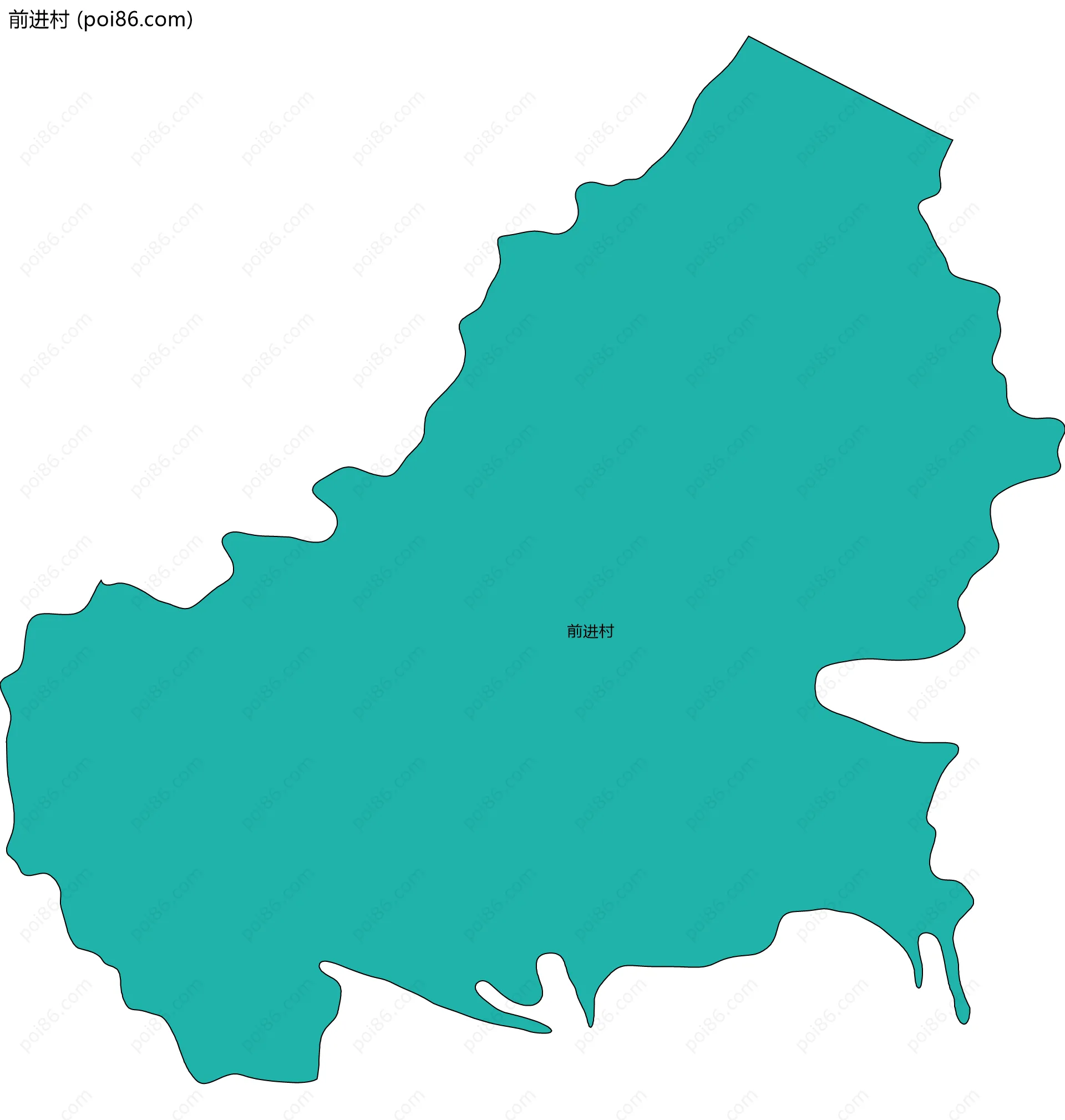 前进村边界地图