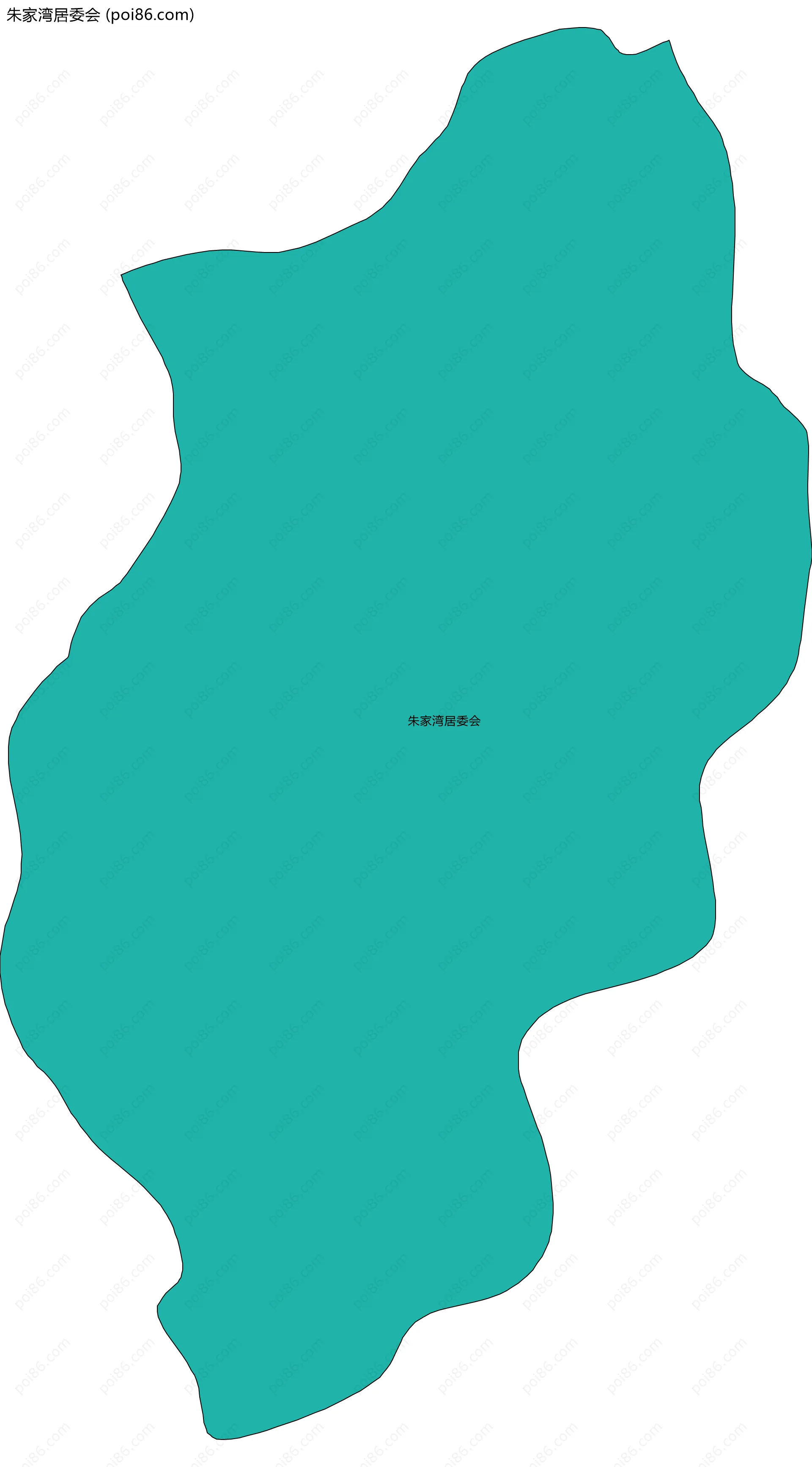 朱家湾居委会边界地图