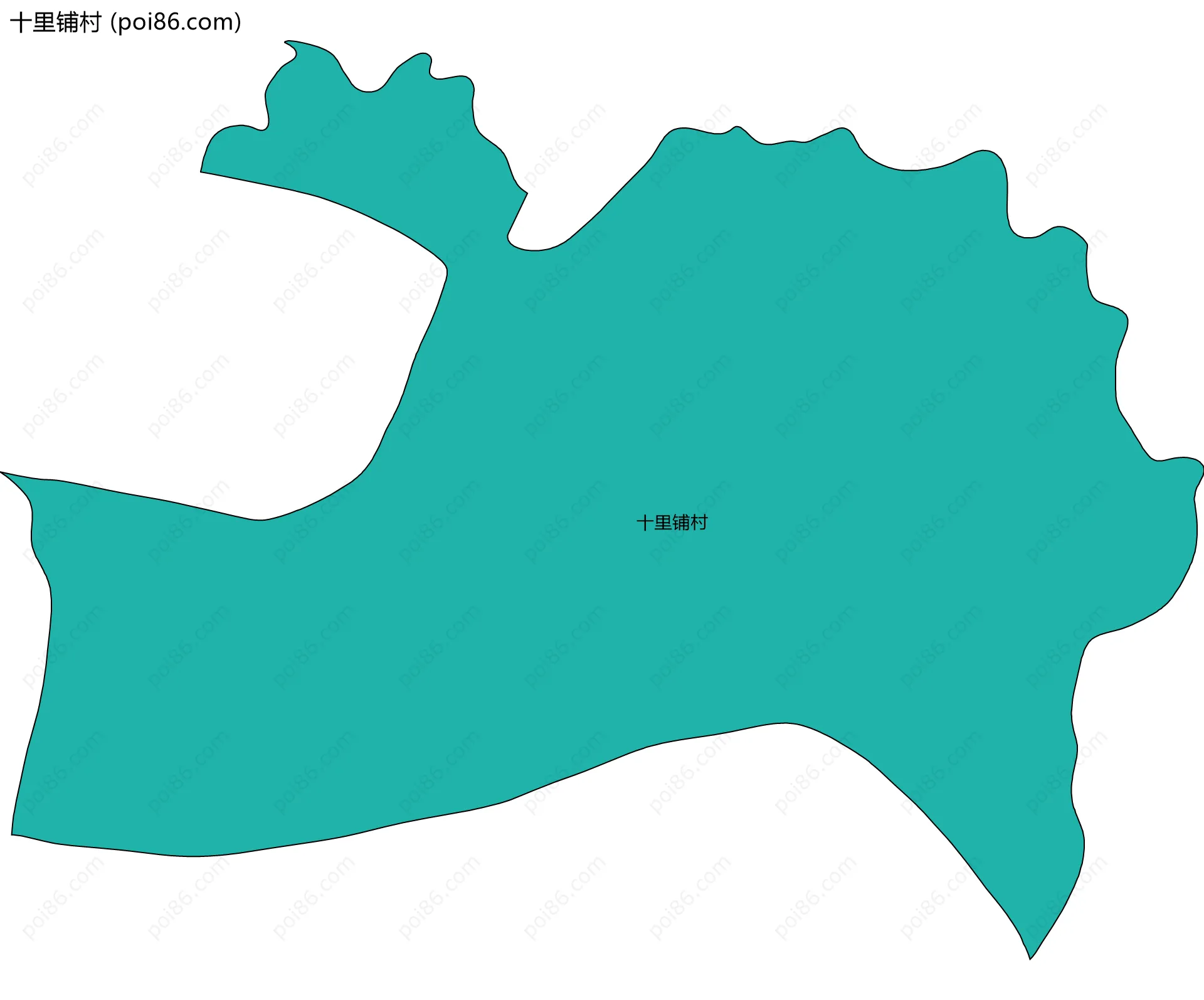 十里铺村边界地图