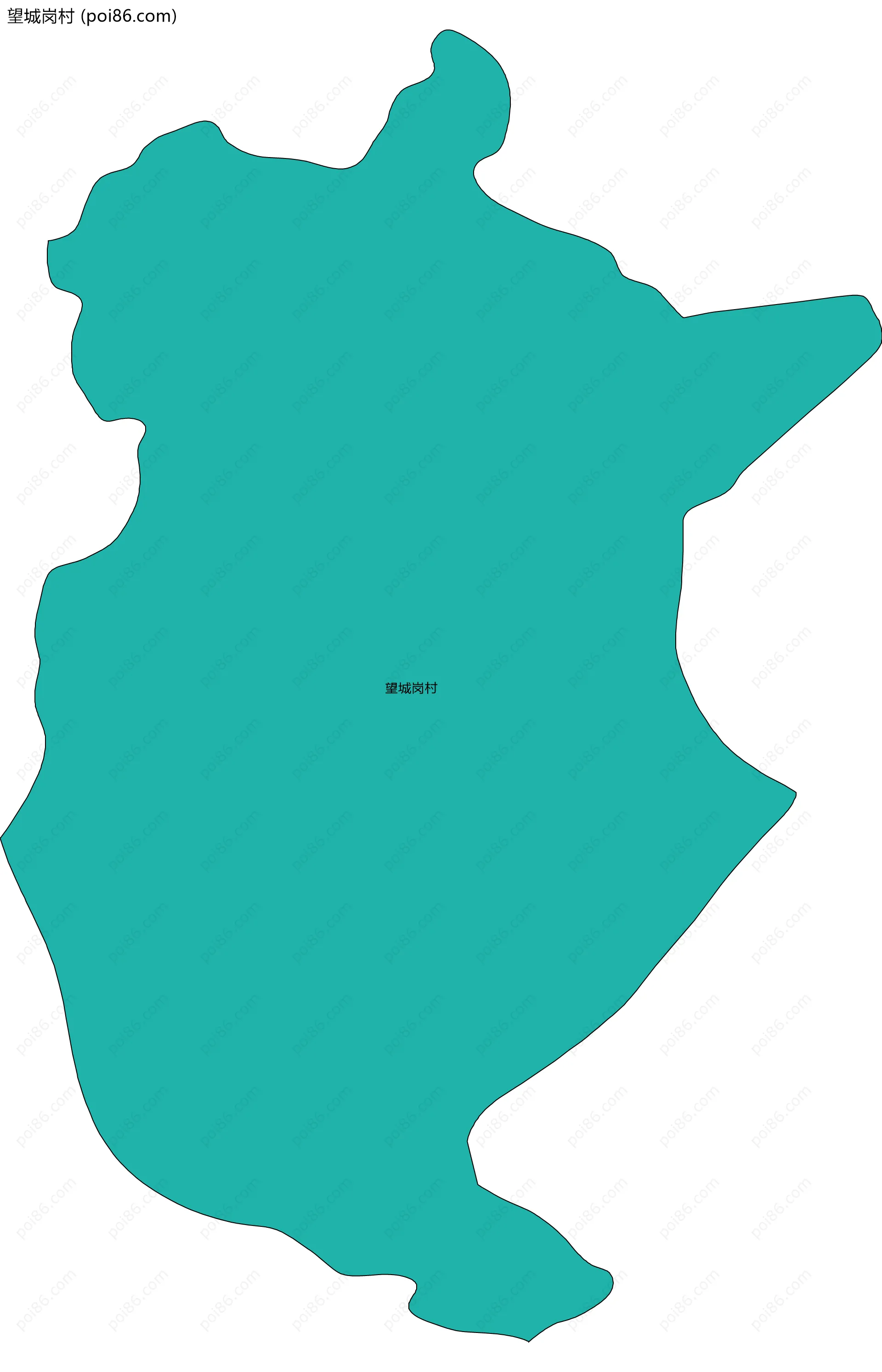 望城岗村边界地图