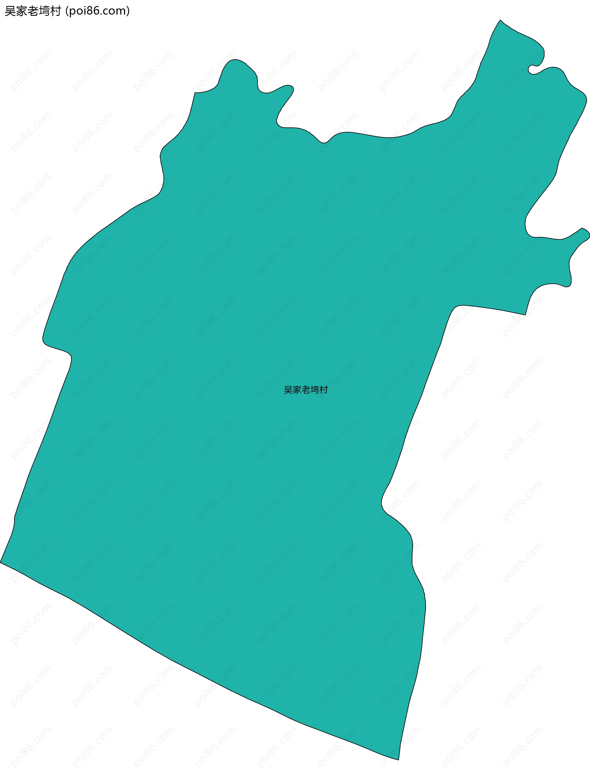 吴家老塆村边界地图