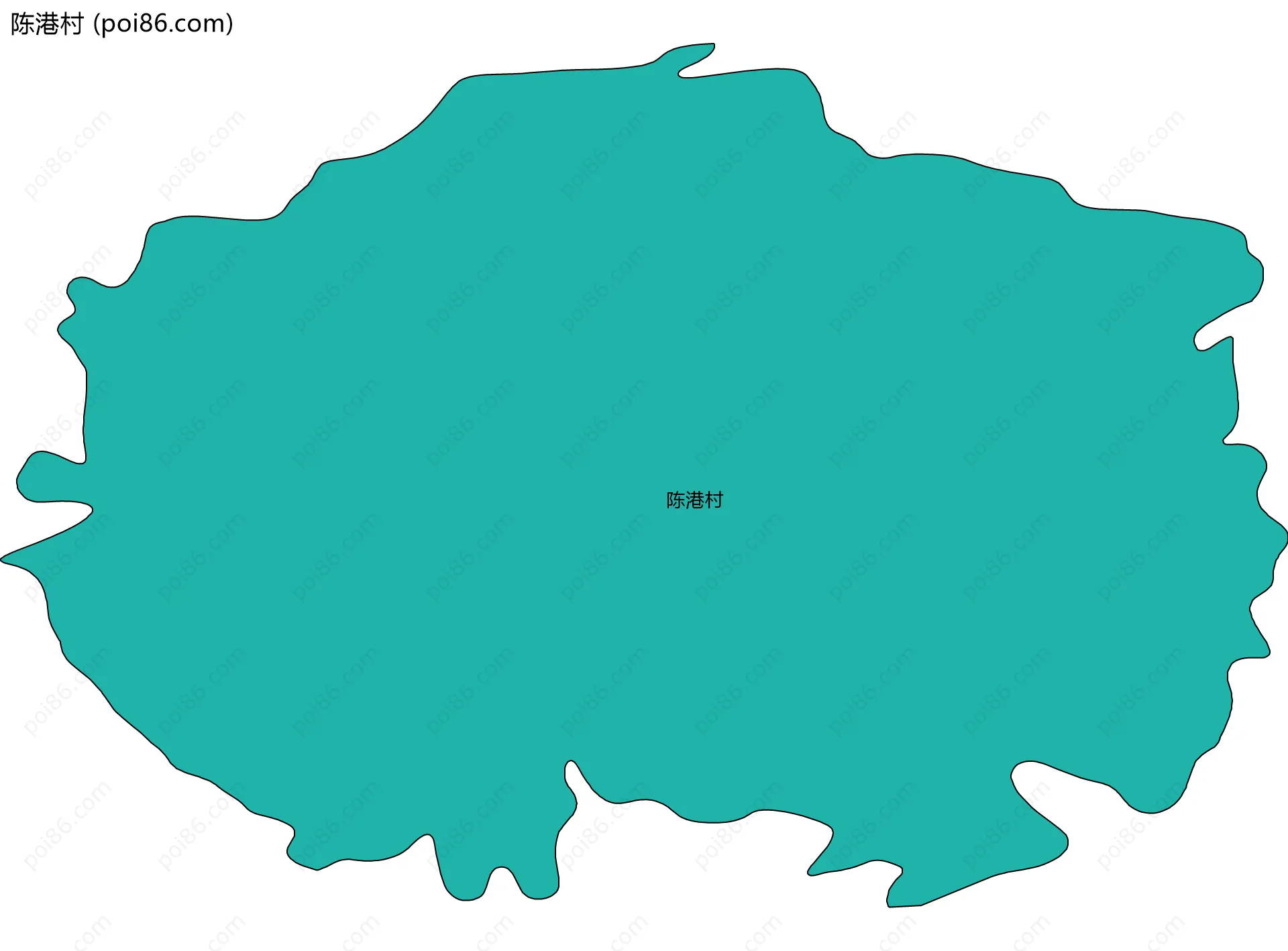 陈港村边界地图