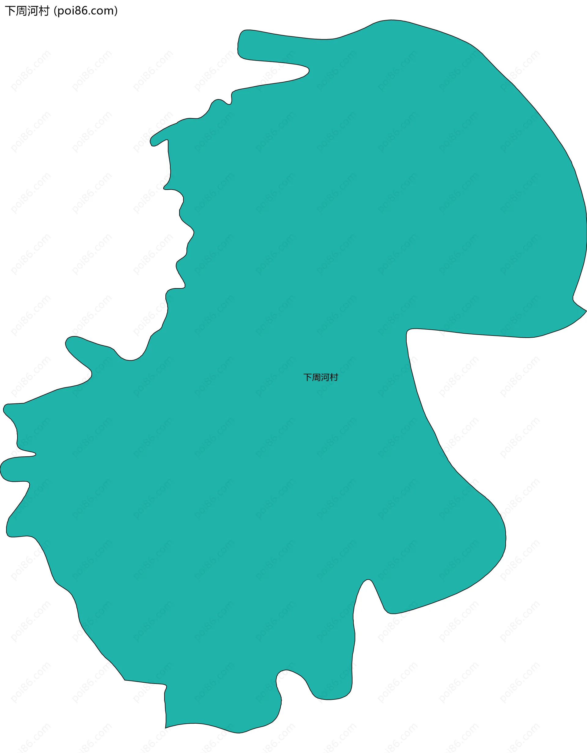 下周河村边界地图