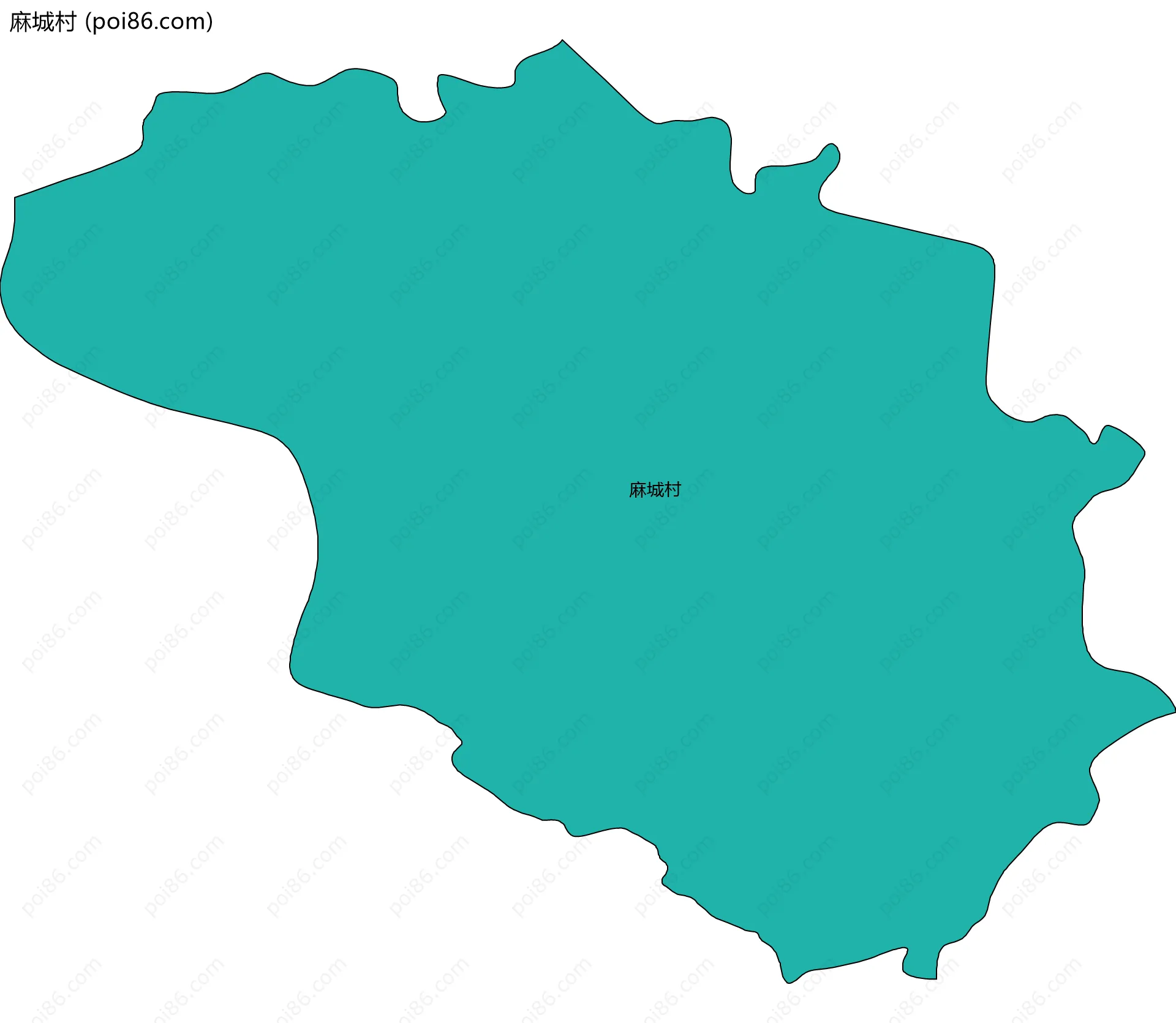 麻城村边界地图