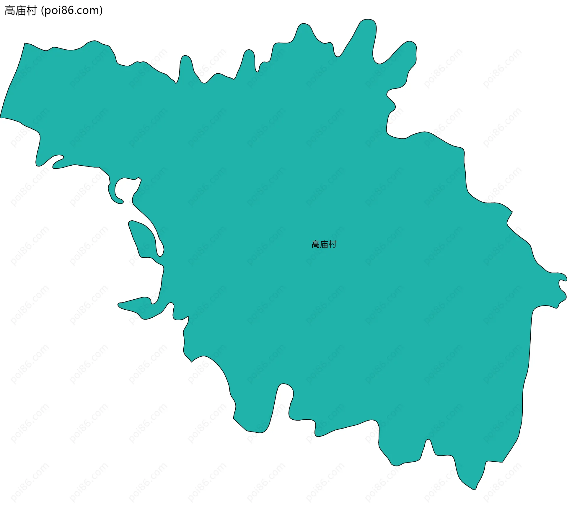 高庙村边界地图