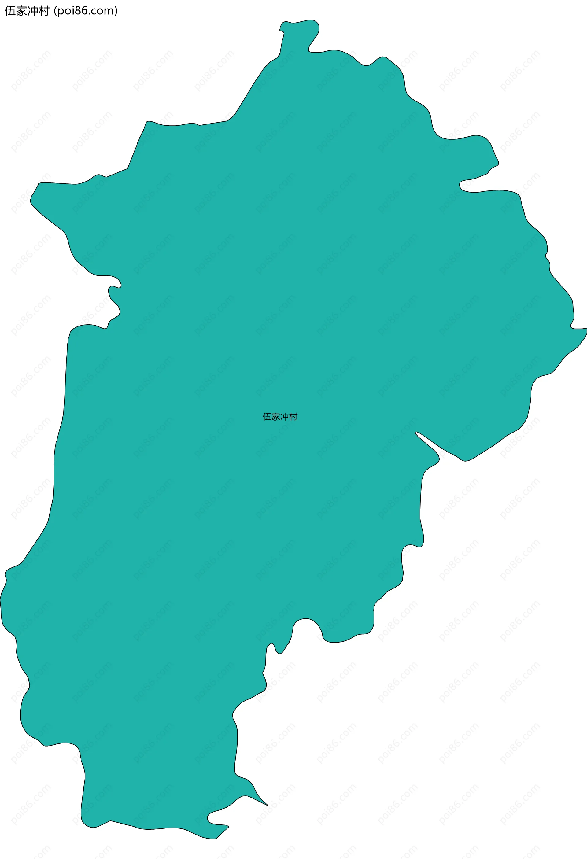 伍家冲村边界地图