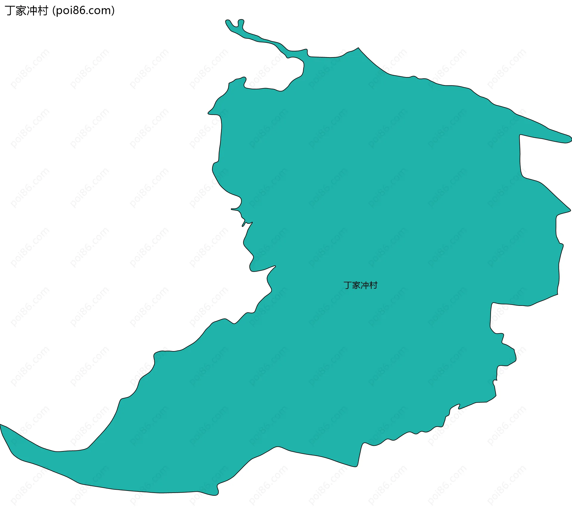 丁家冲村边界地图