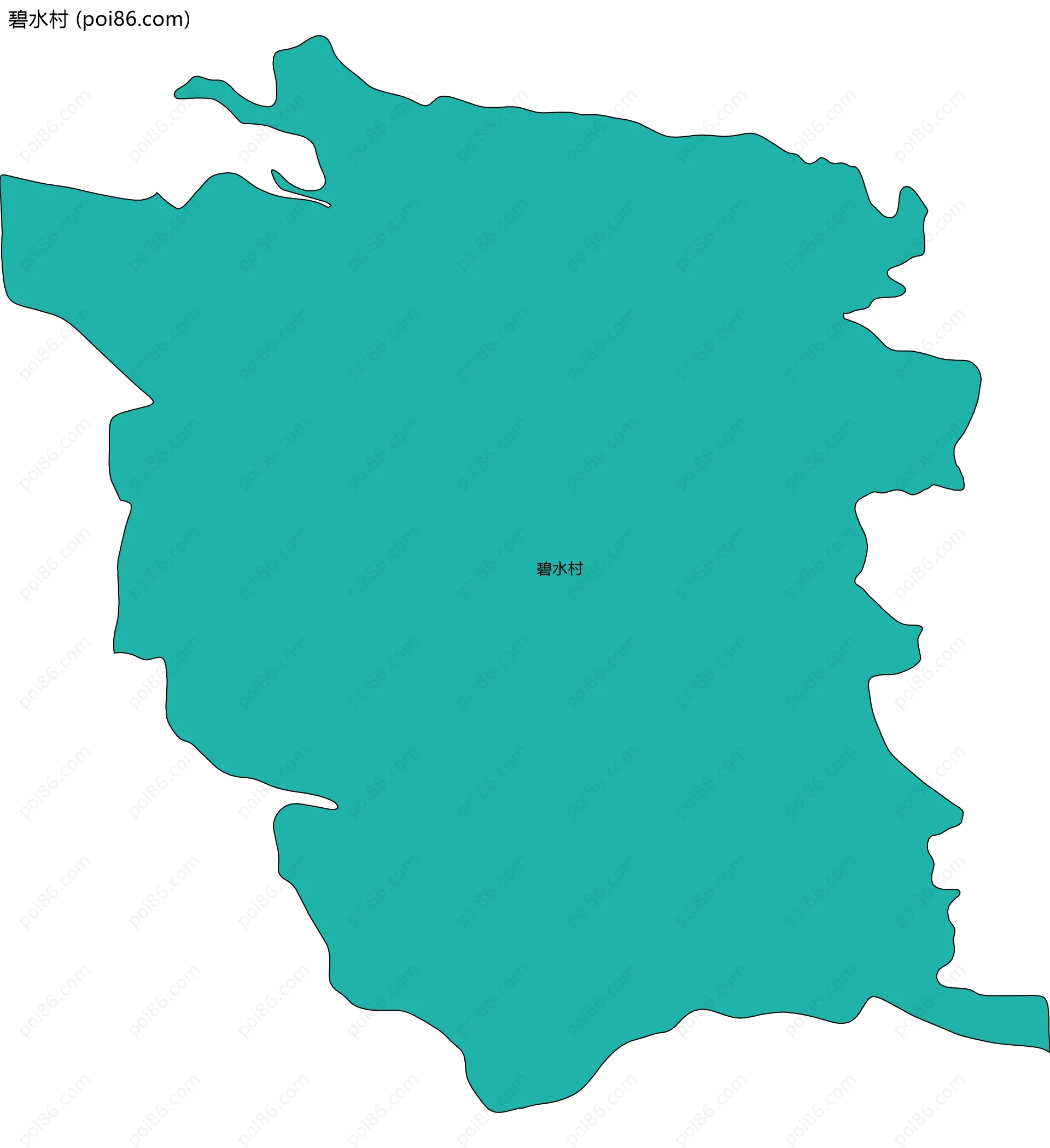 碧水村边界地图