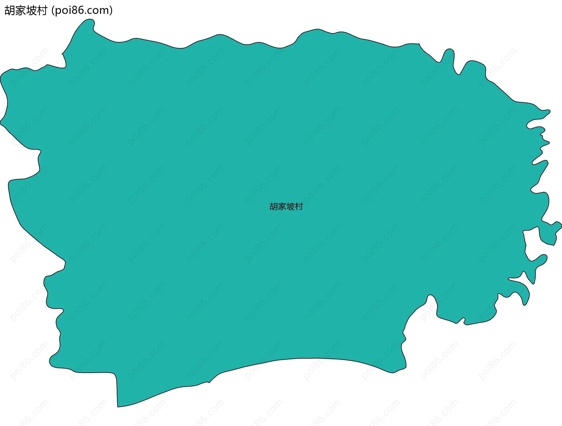 胡家坡村边界地图