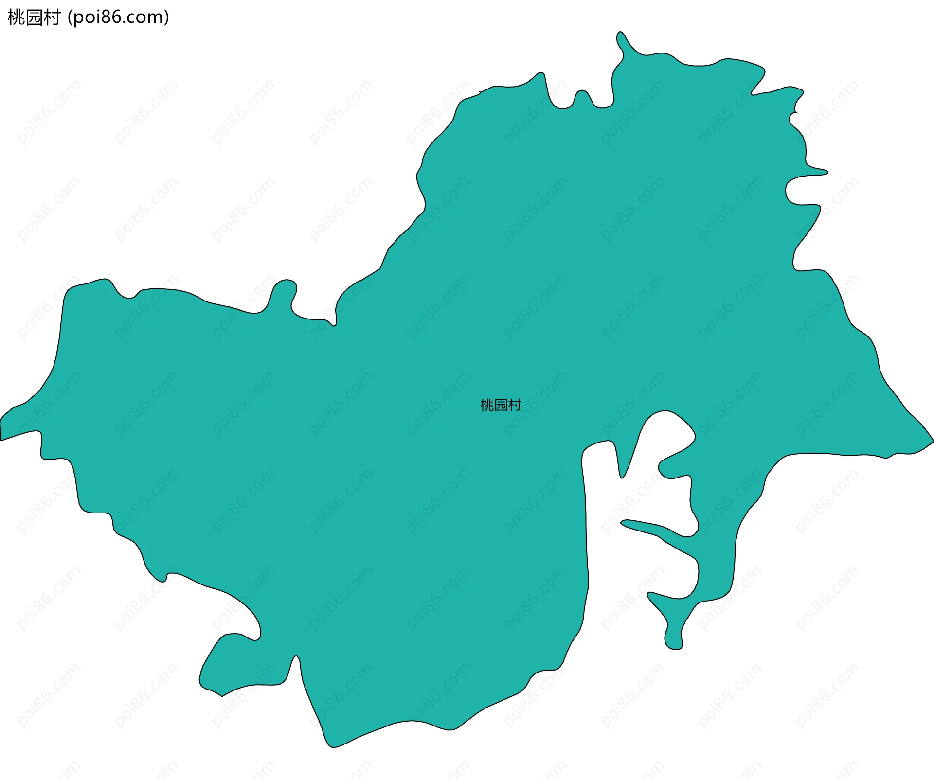 桃园村边界地图