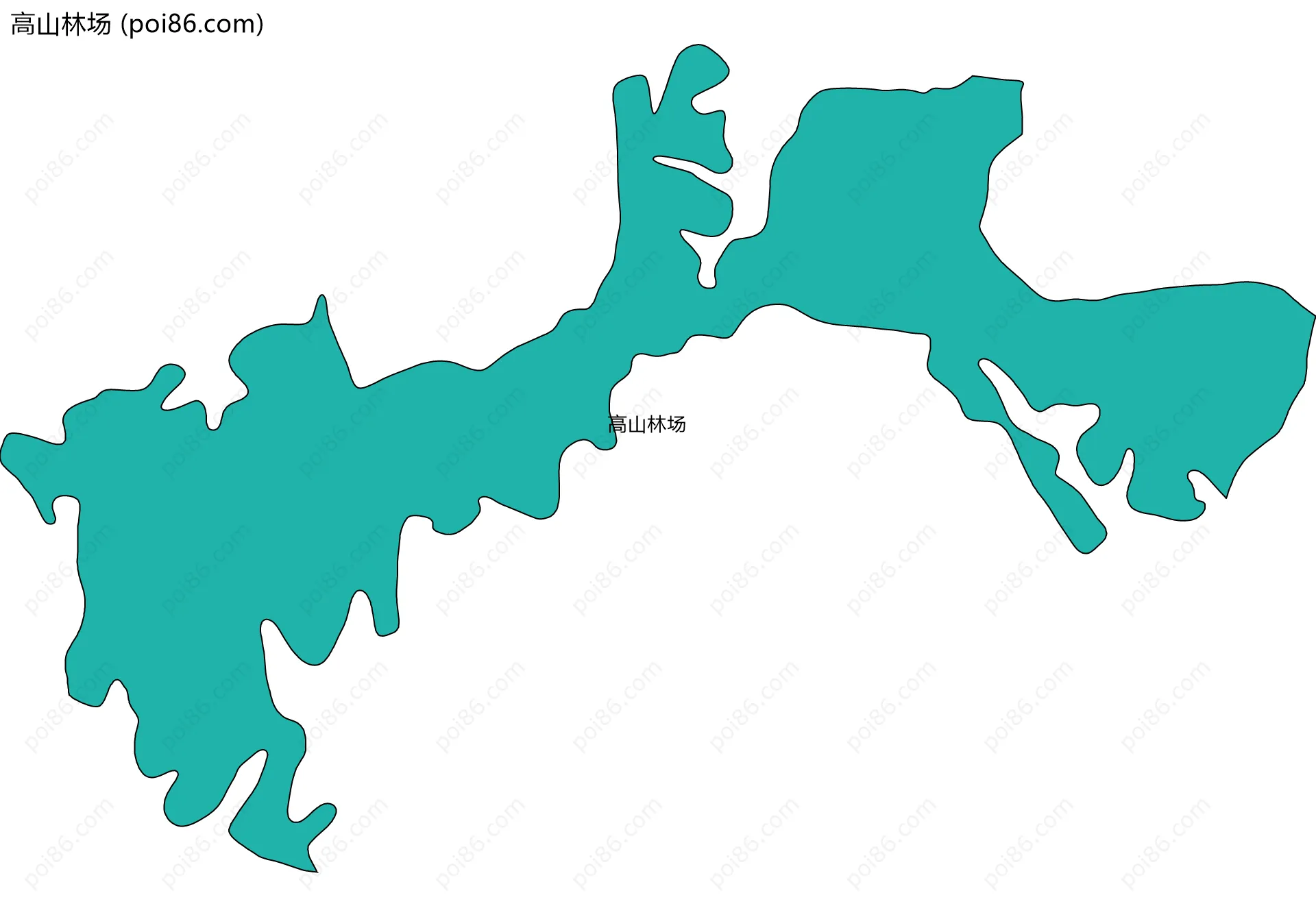 高山林场边界地图