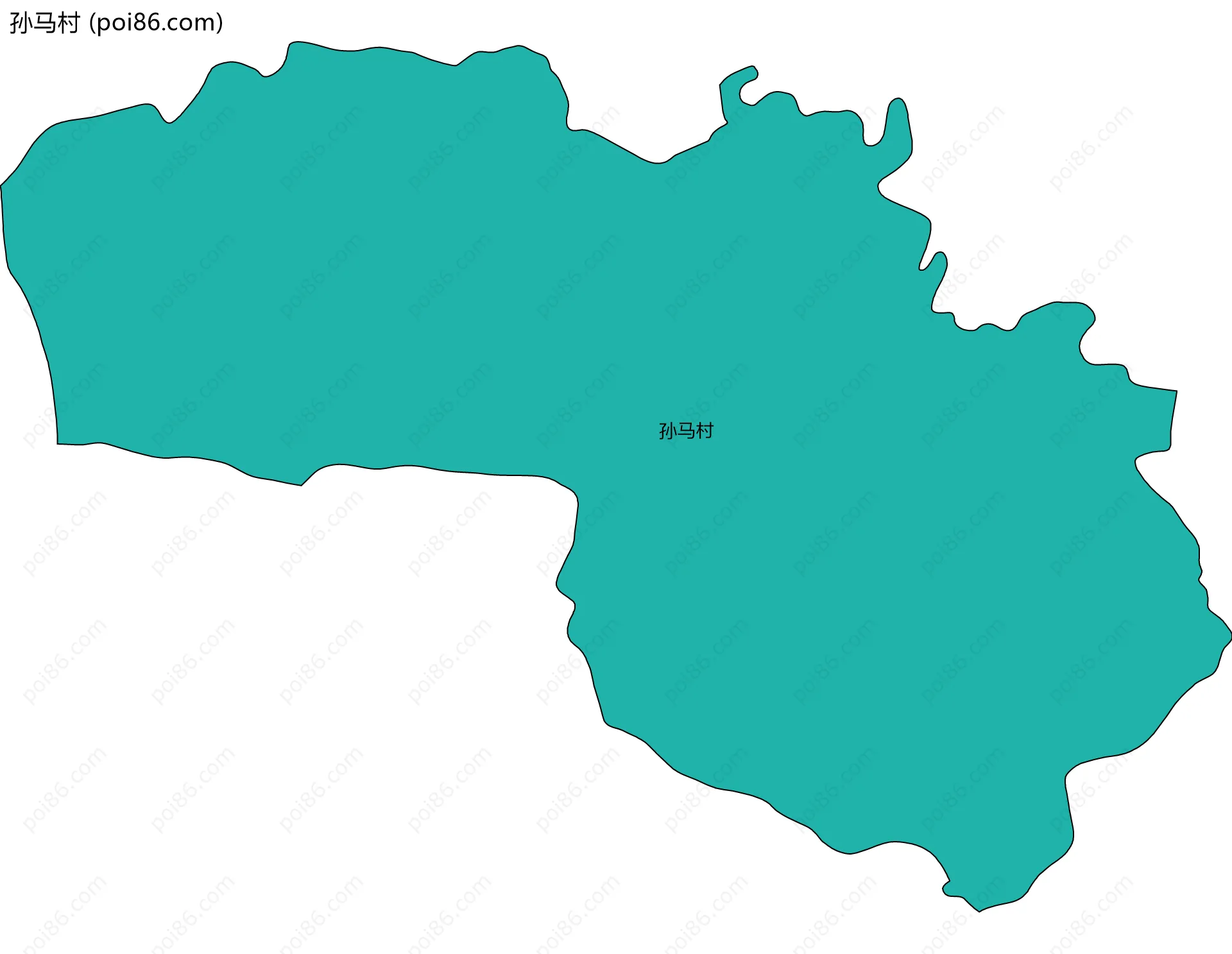 孙马村边界地图