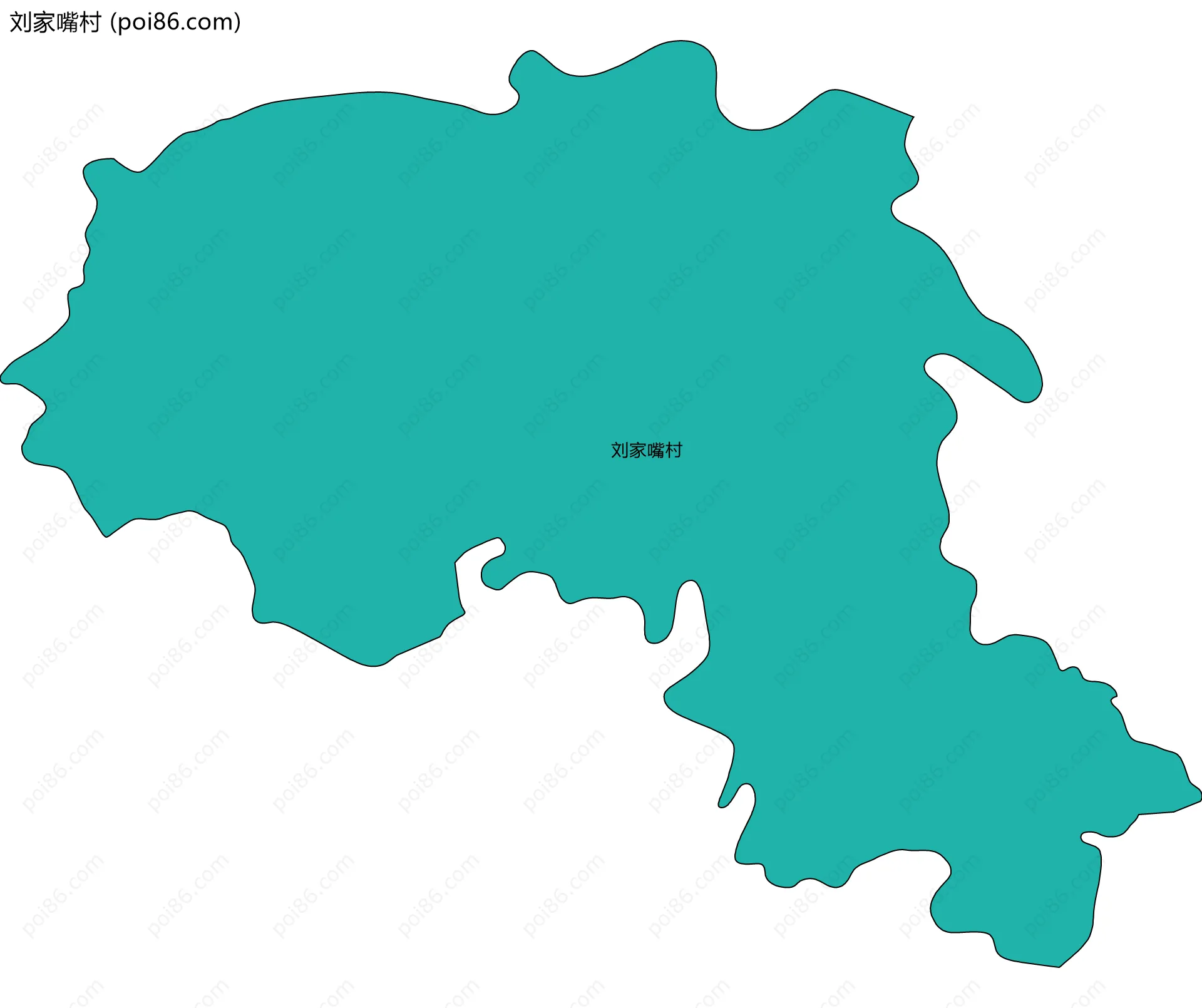 刘家嘴村边界地图