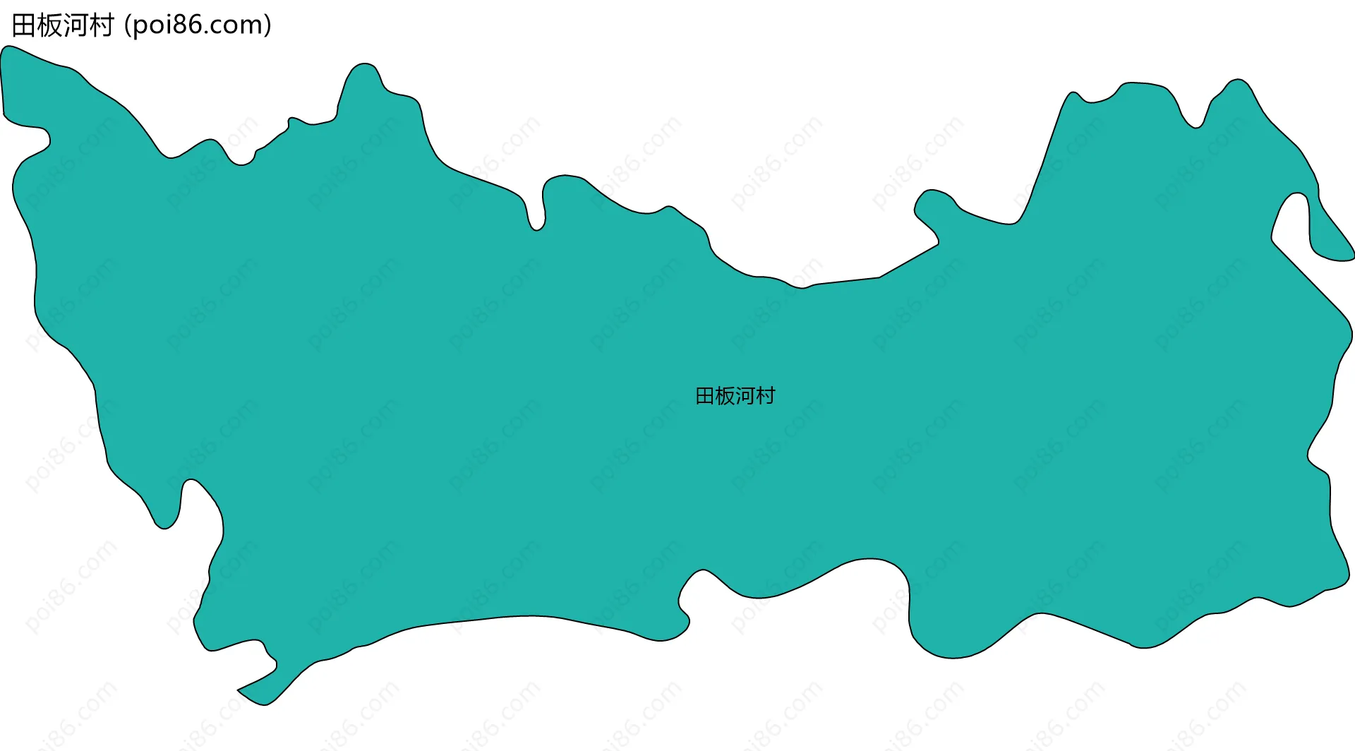 田板河村边界地图
