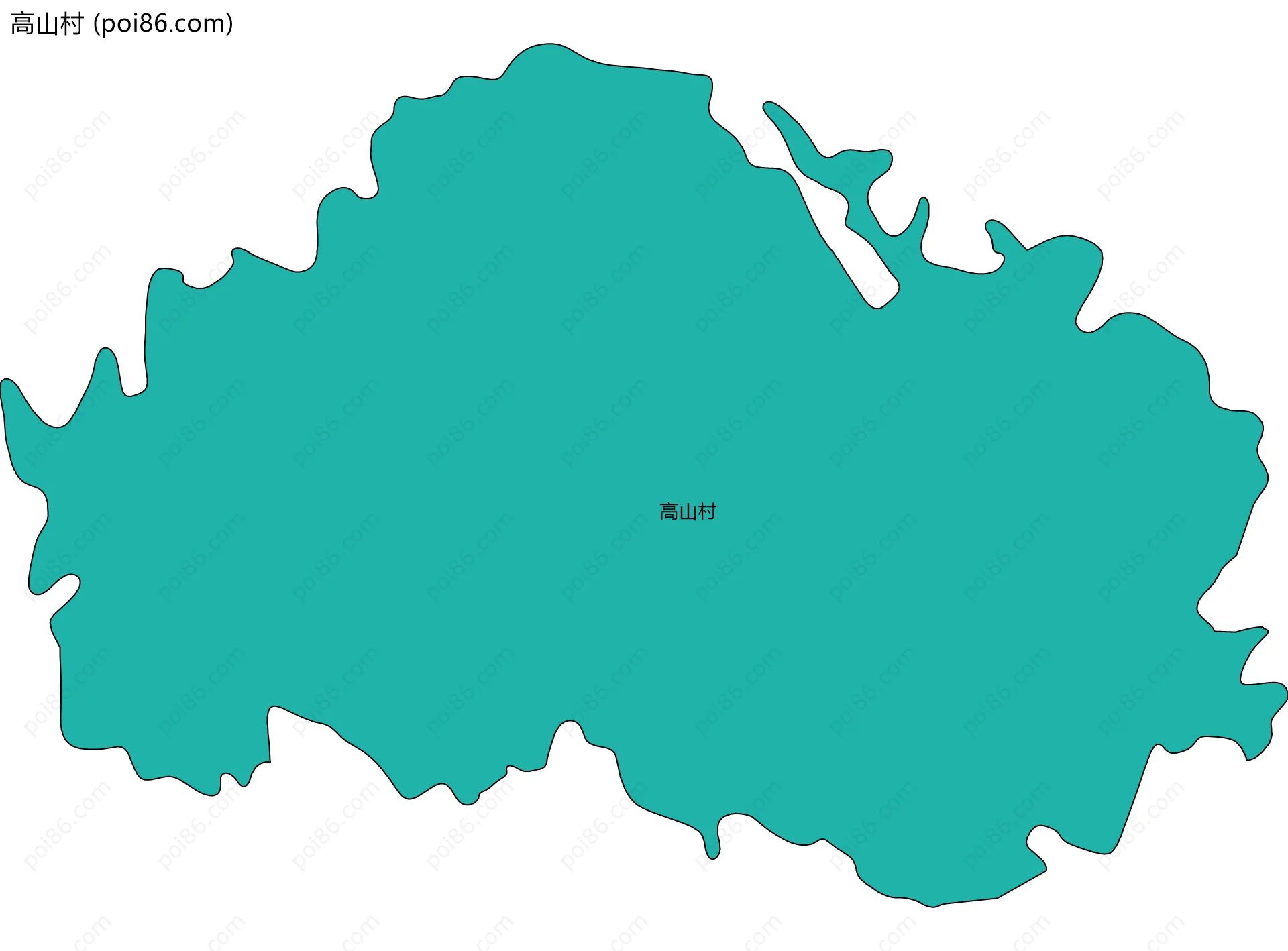 高山村边界地图