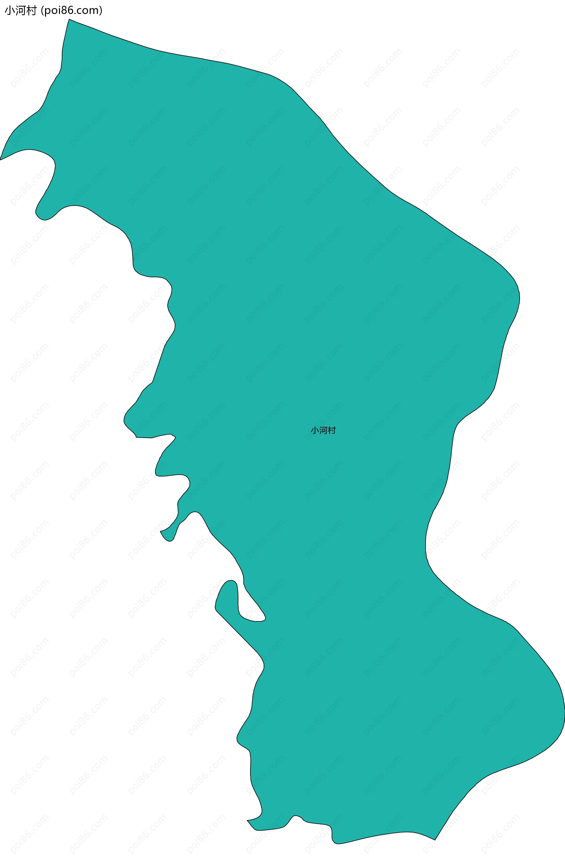 小河村边界地图